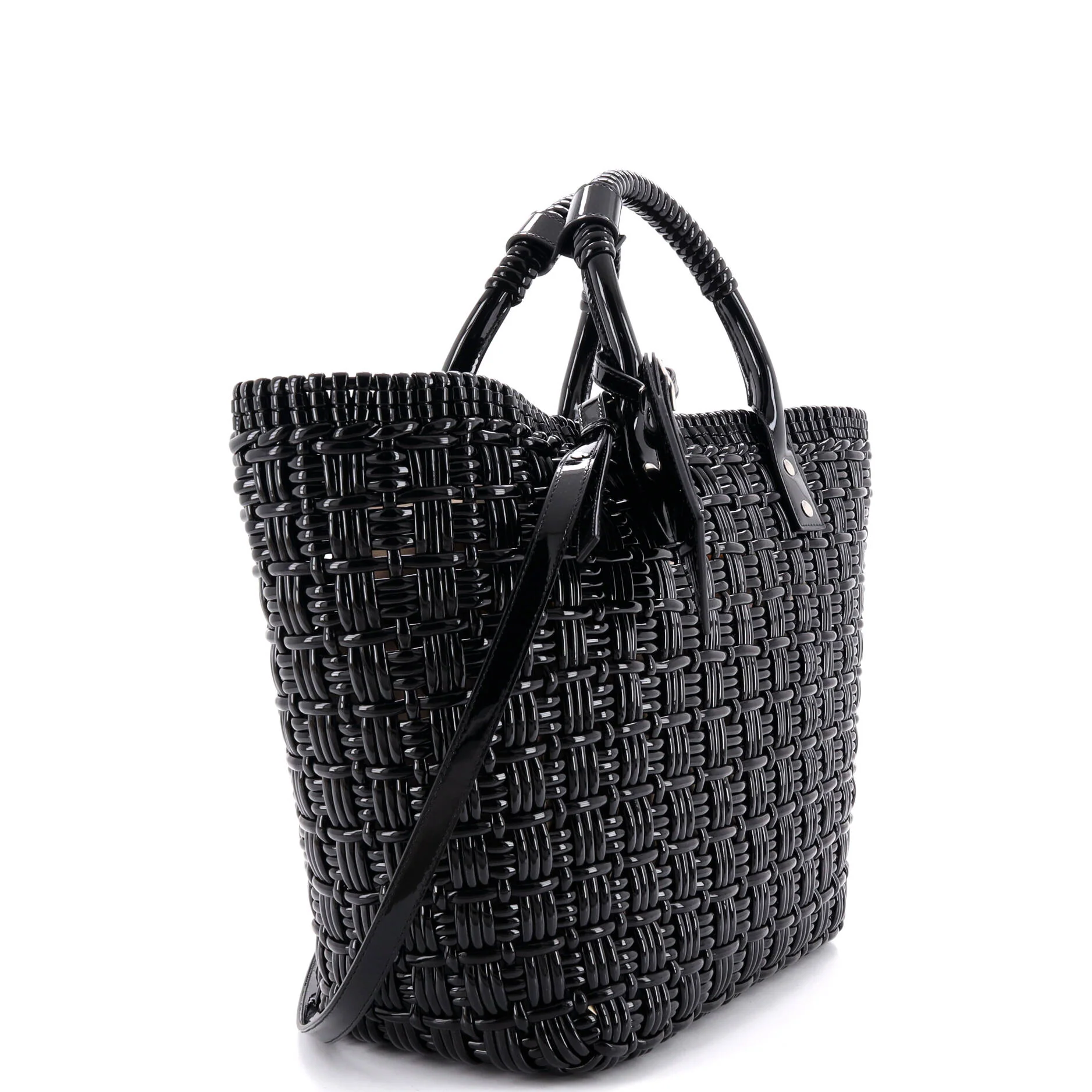 Bistro Panier Bag Woven Faux Leather Small - Image 2