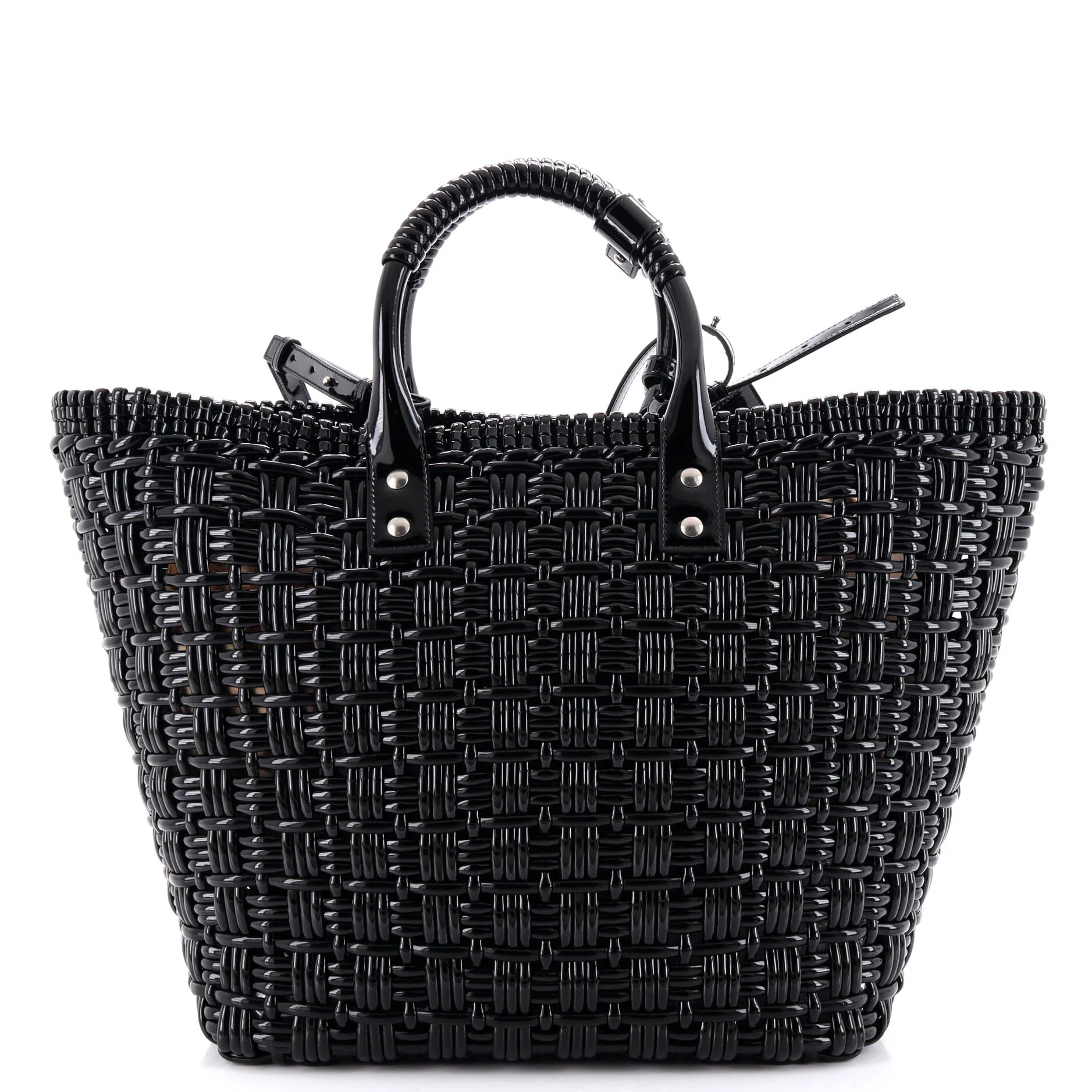 Bistro Panier Bag Woven Faux Leather Small - Image 3