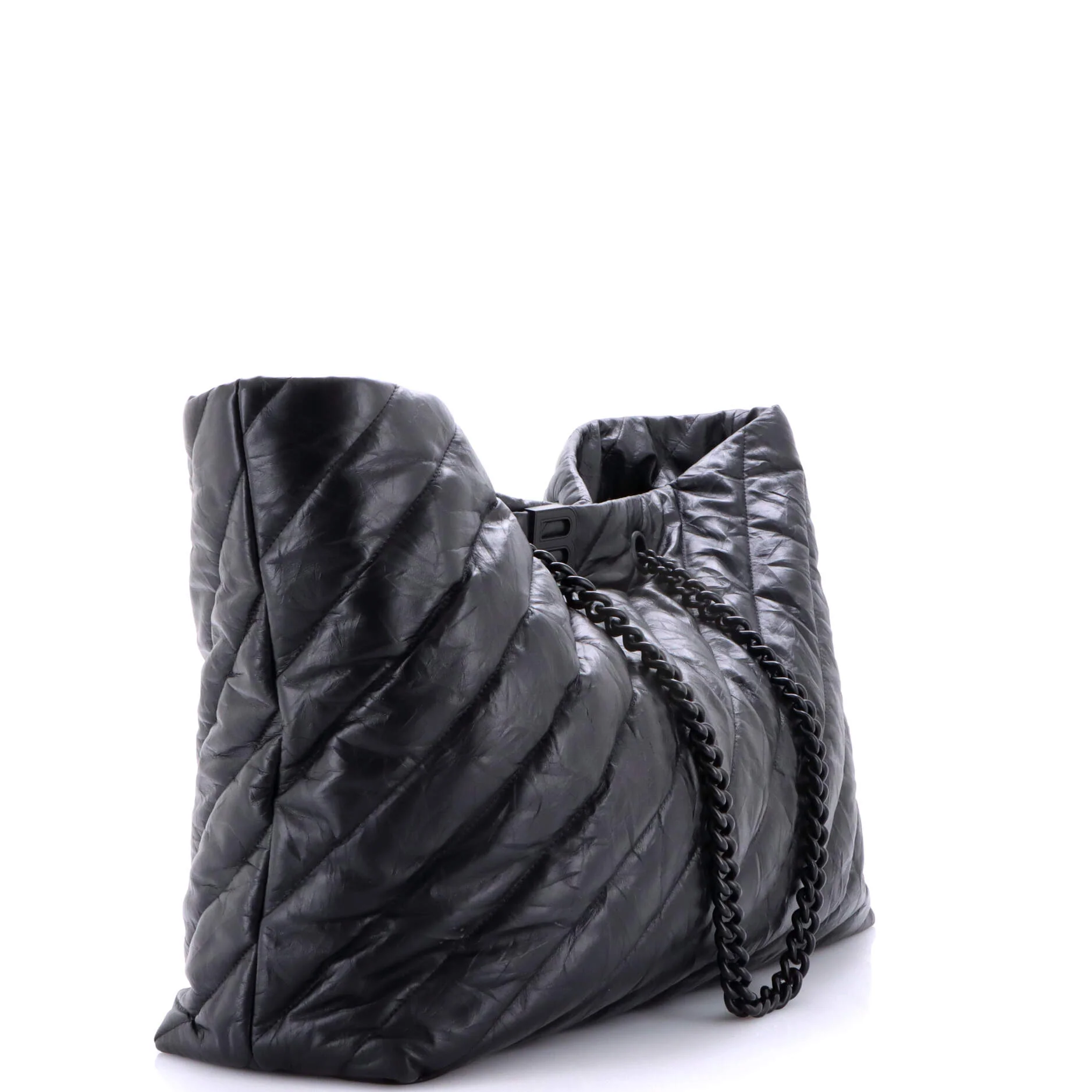 Crush Carry All Chain Tote Quilted Leather Large - Image 2