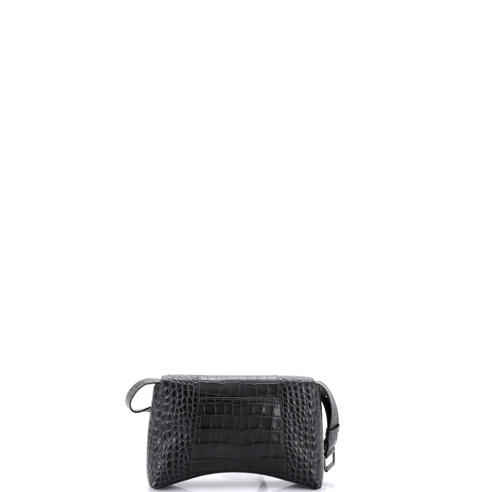 Downtown Soft Hourglass Shoulder Bag Crocodile Embossed Leather XS - Image 3