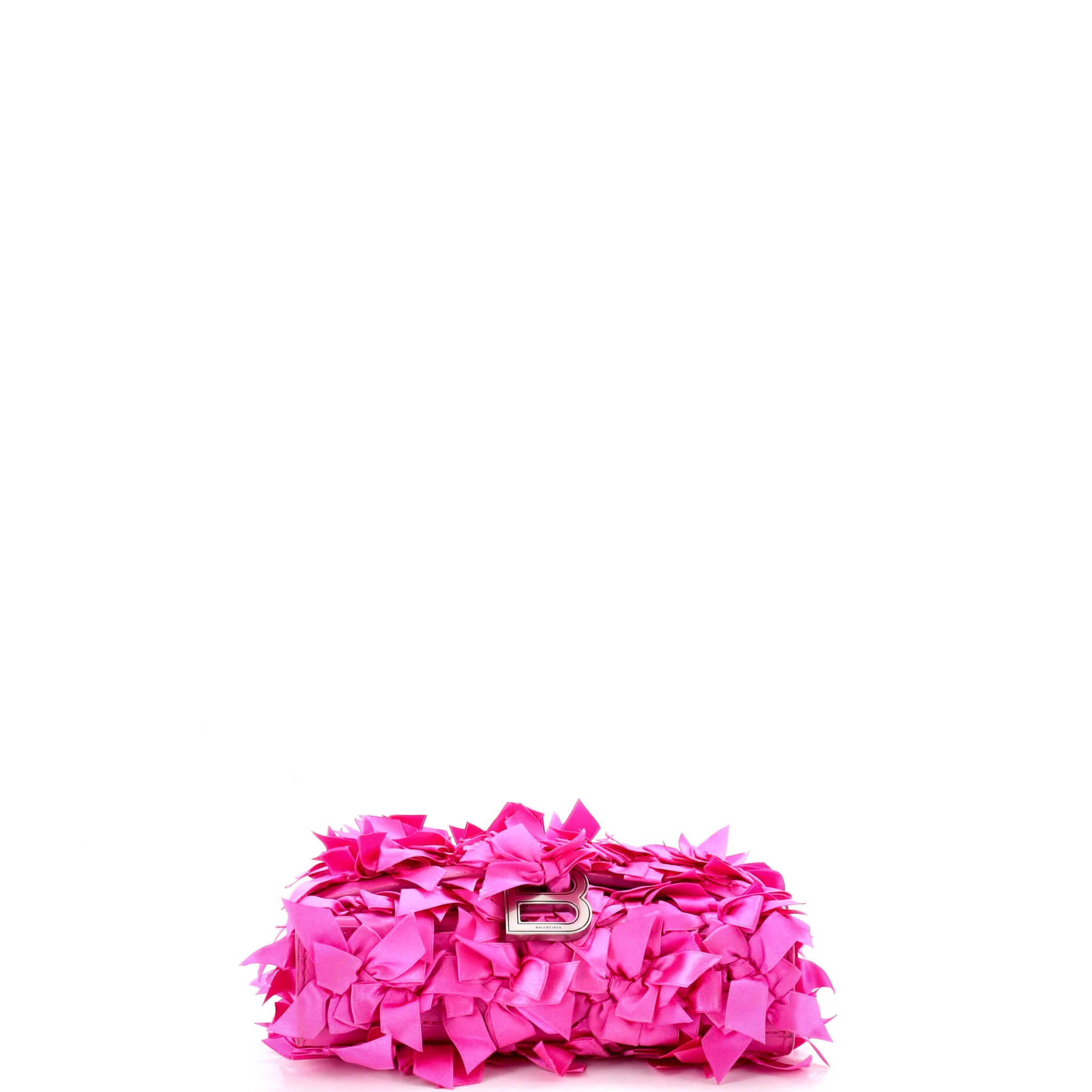 Hourglass Bow Chain Wallet Satin Embellished Leather - Image 4