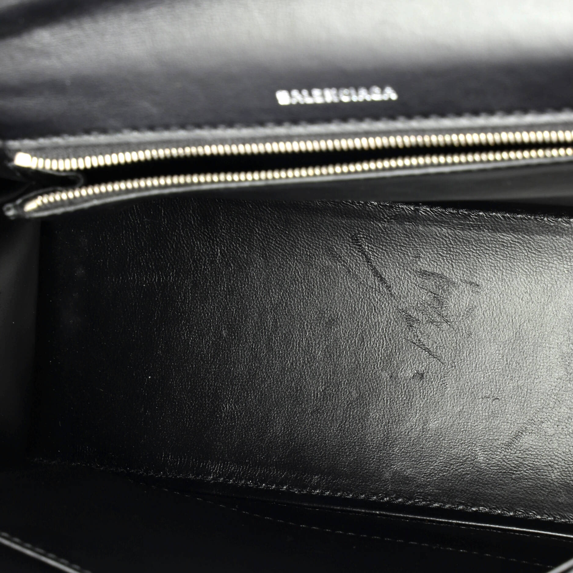 Hourglass Top Handle Bag Leather Medium - Image 5
