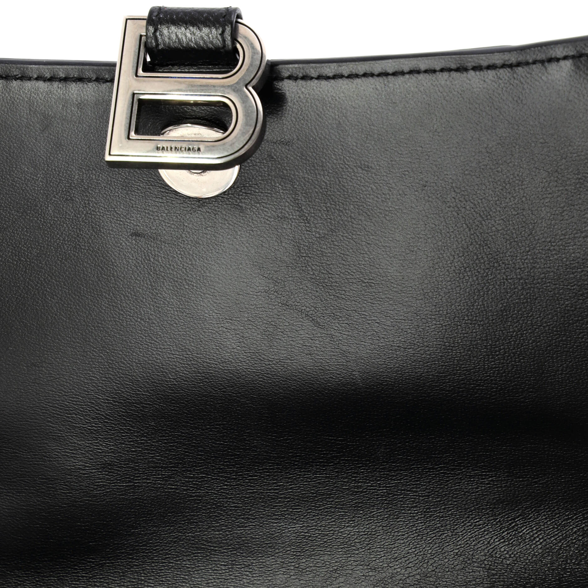 Hourglass Top Handle Bag Leather Medium - Image 6