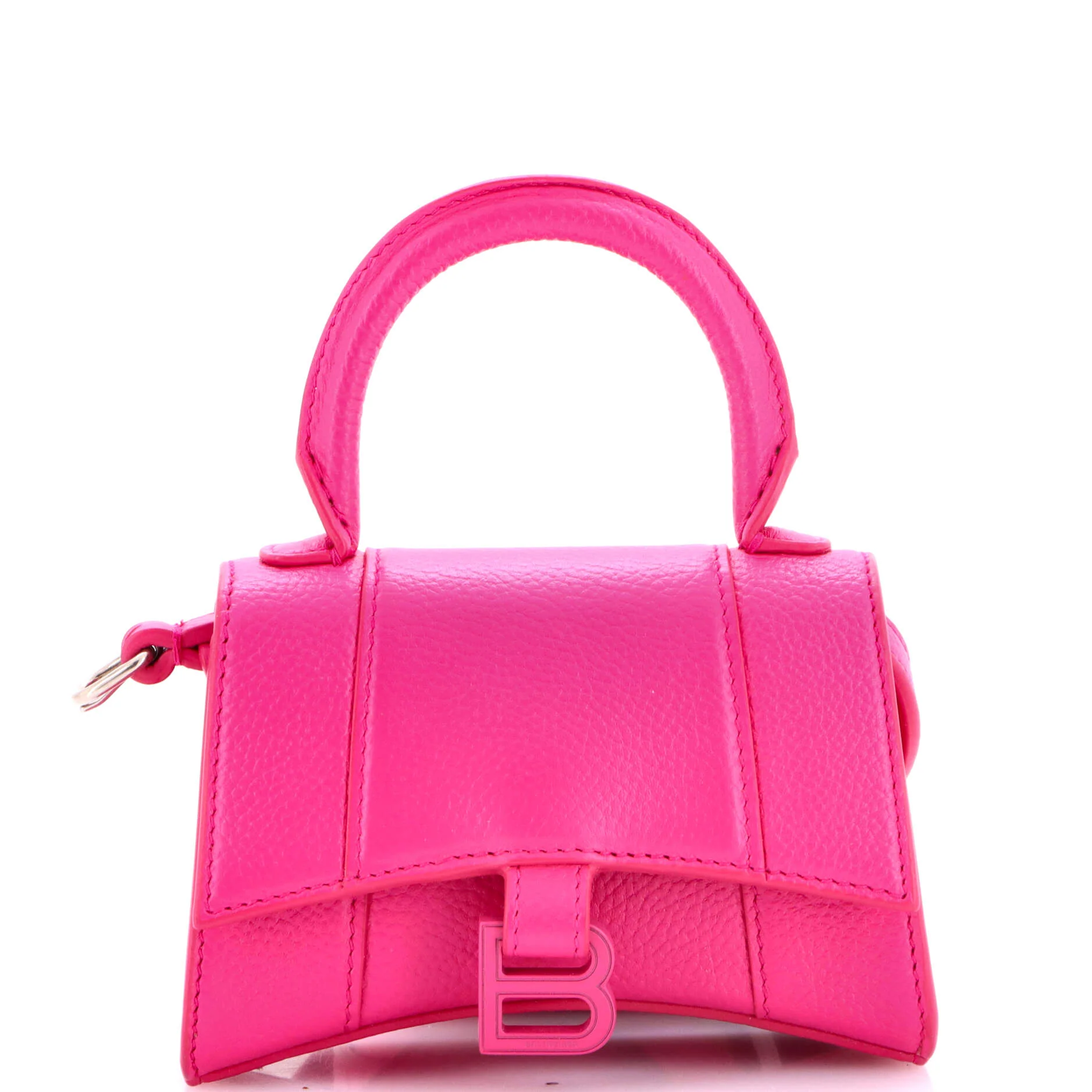 Hourglass Top Handle Bag Leather Mini