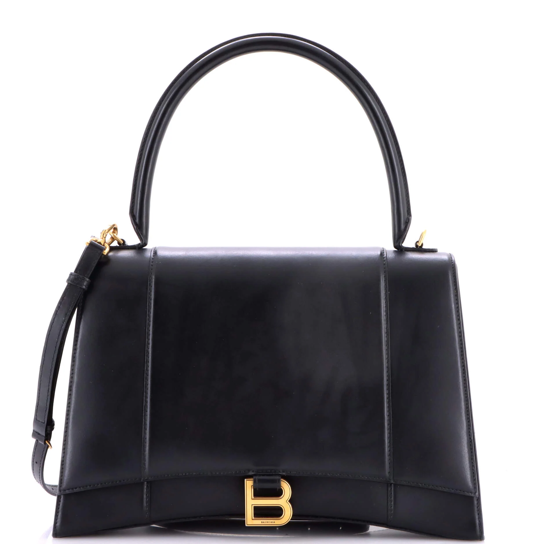 Hourglass Top Handle Bag Leather New Medium