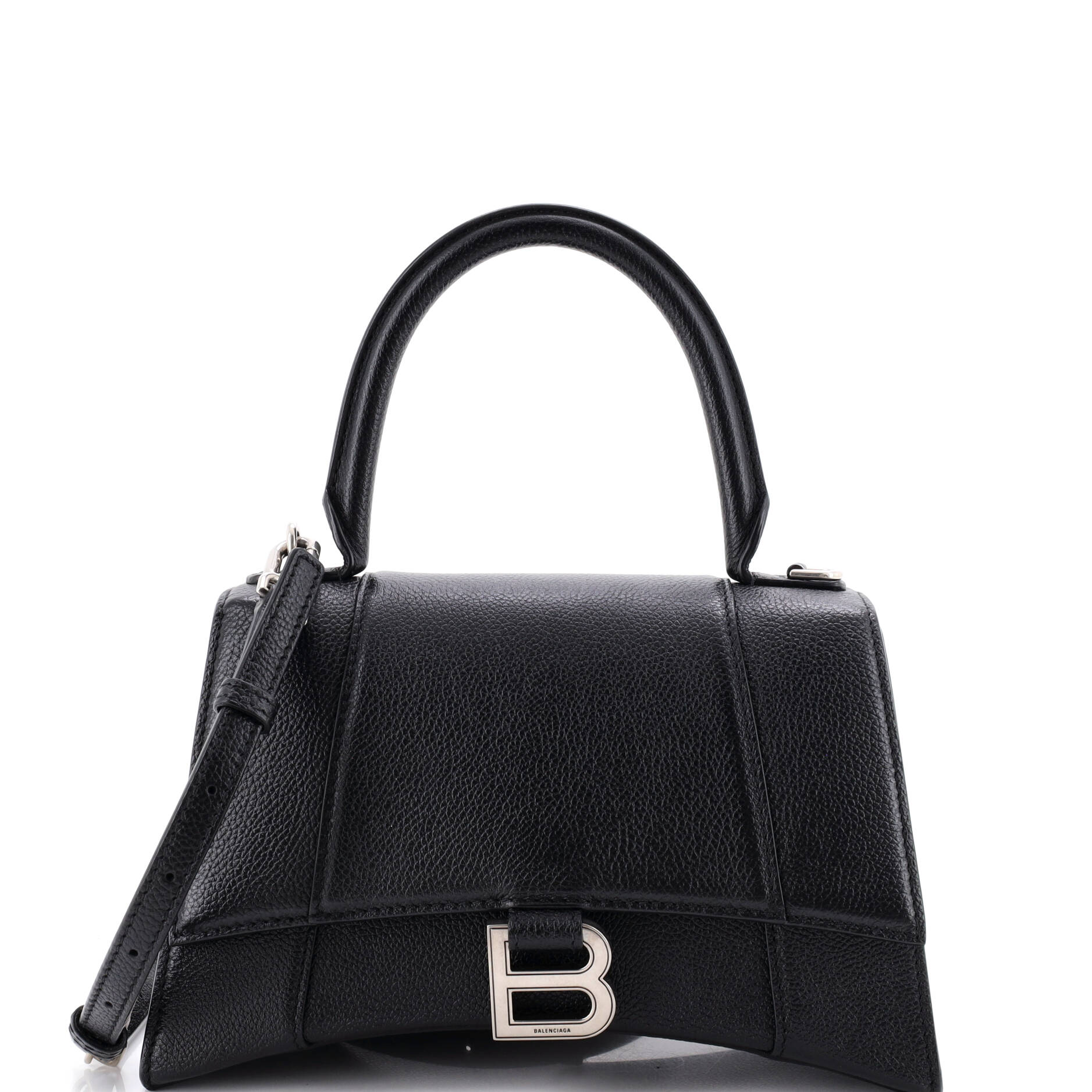 Hourglass Top Handle Bag Leather Small