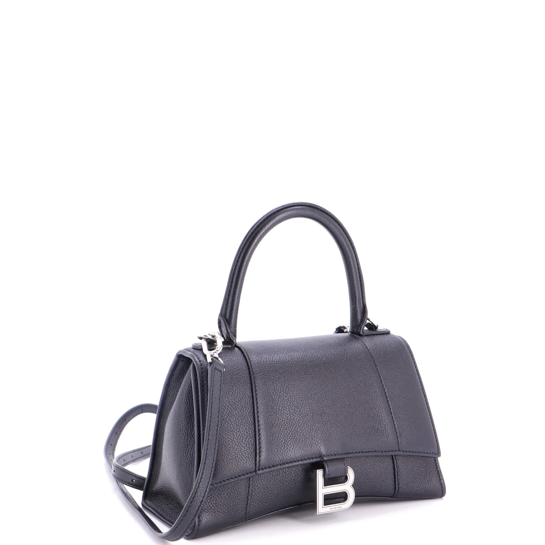 Hourglass Top Handle Bag Leather Small - Image 2