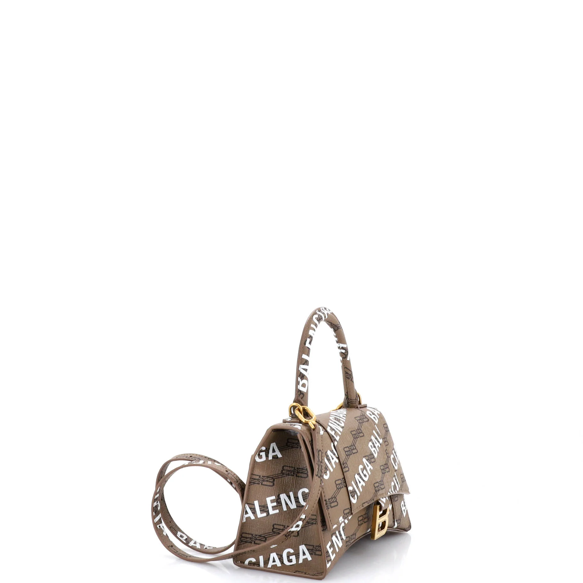 Hourglass Top Handle Bag Monogram Coated Canvas Small - Image 2