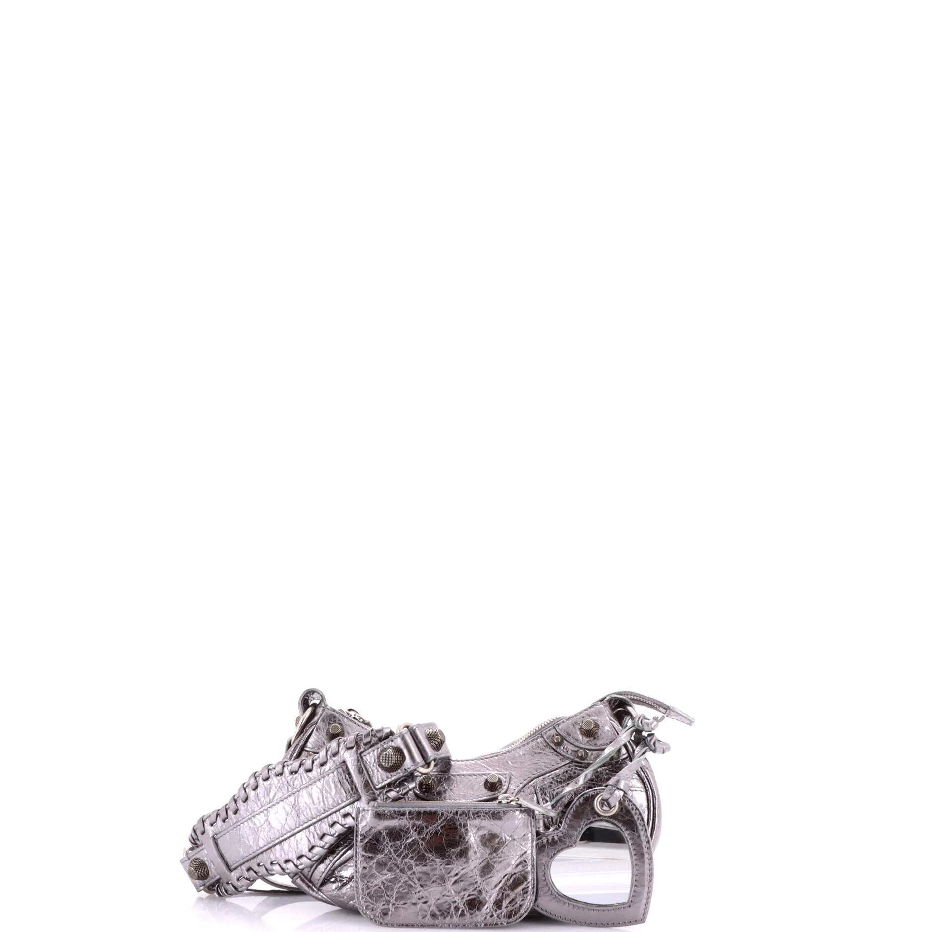 Le Cagole Giant Studs Shoulder Bag Leather XS - Image 2