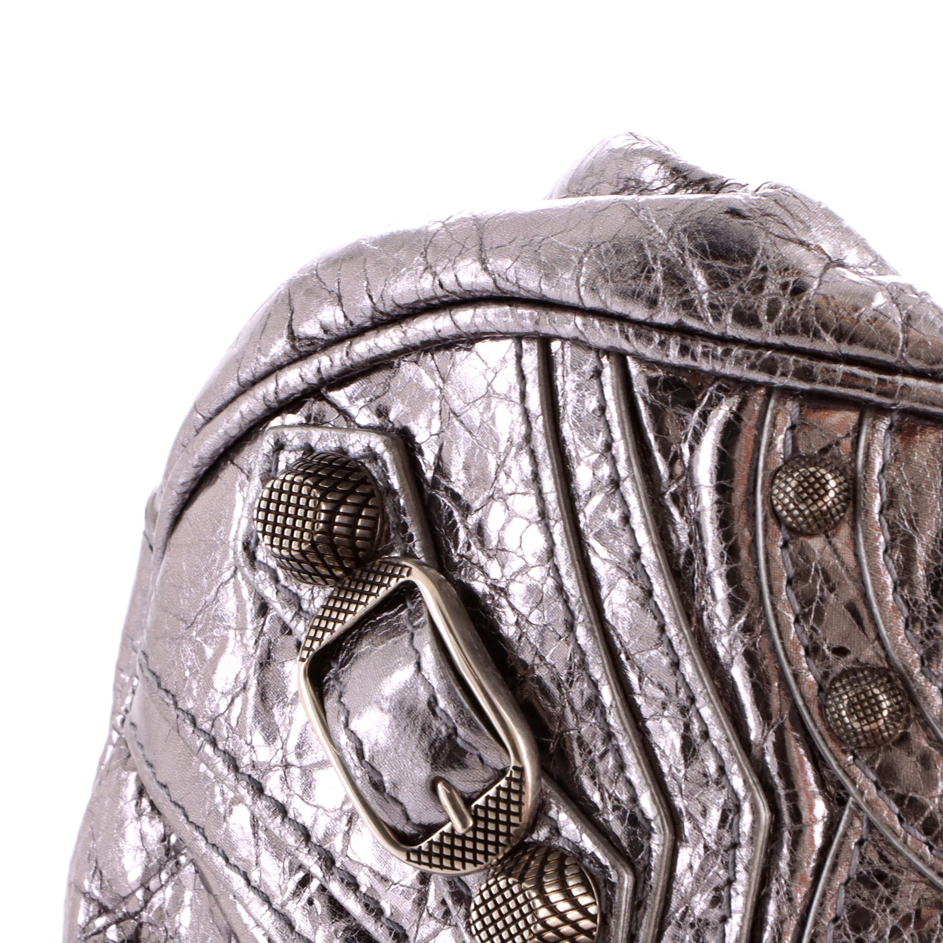 Le Cagole Giant Studs Shoulder Bag Leather XS - Image 7