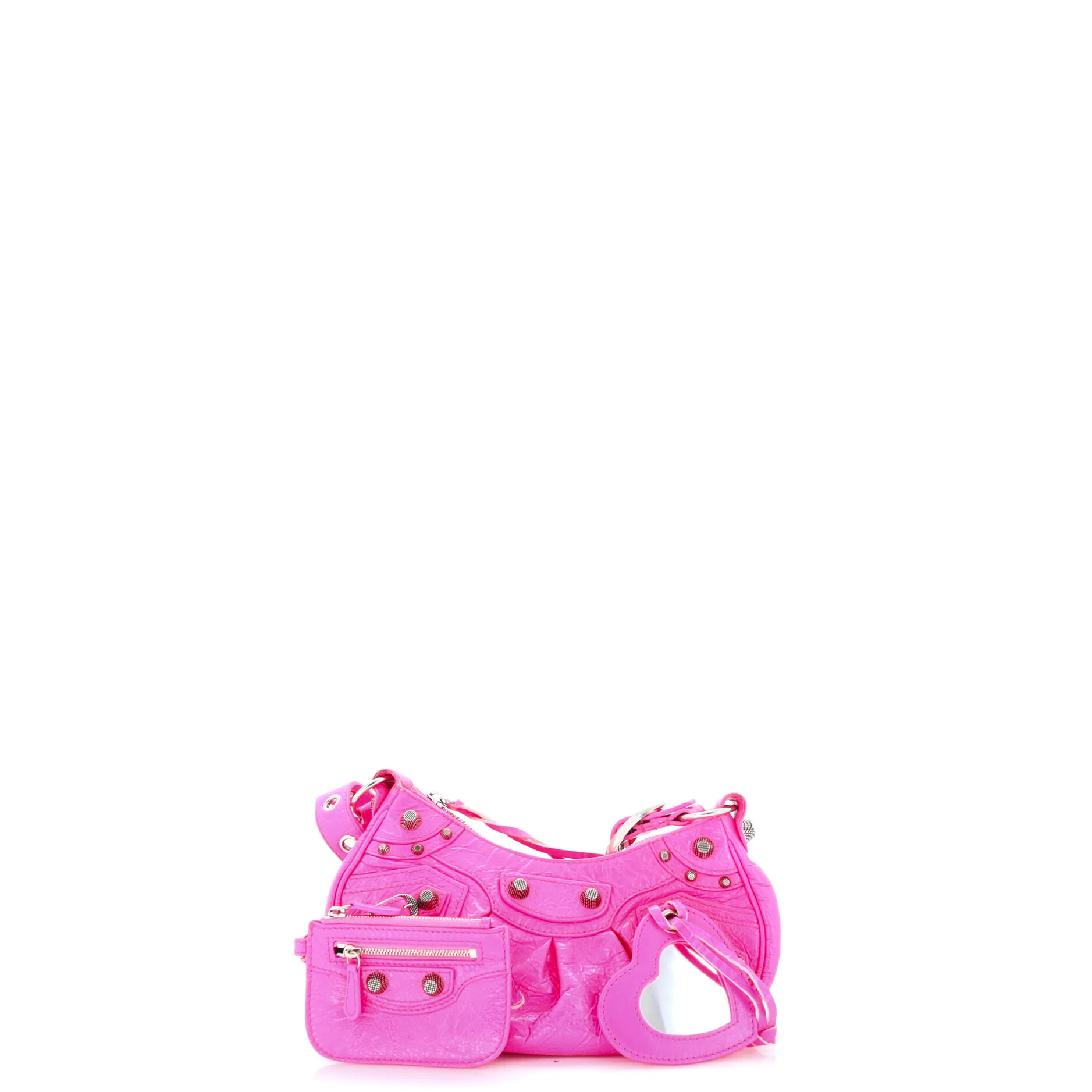 Le Cagole Giant Studs Shoulder Bag Leather XS - Image 2