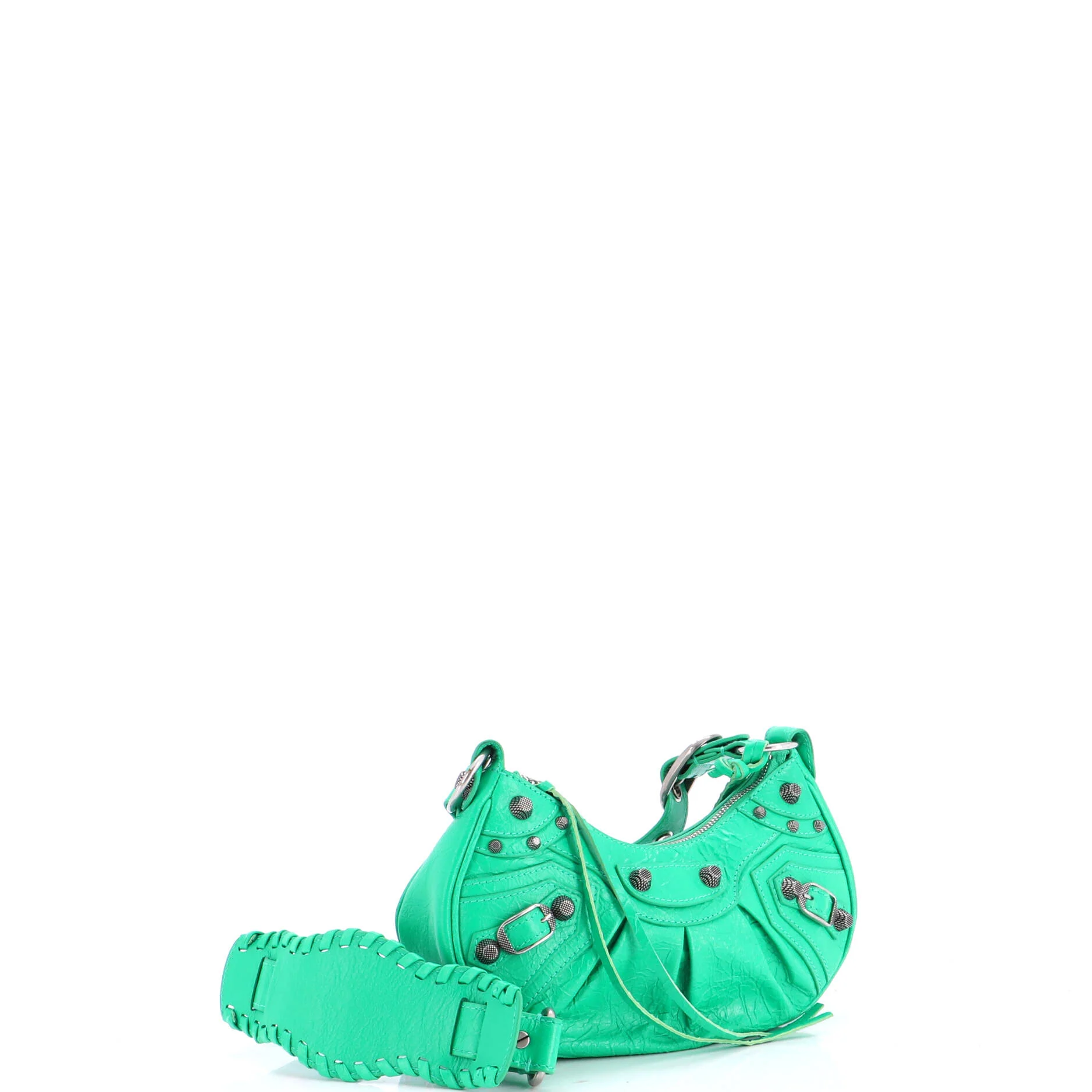 Le Cagole Giant Studs Shoulder Bag Leather XS - Image 3