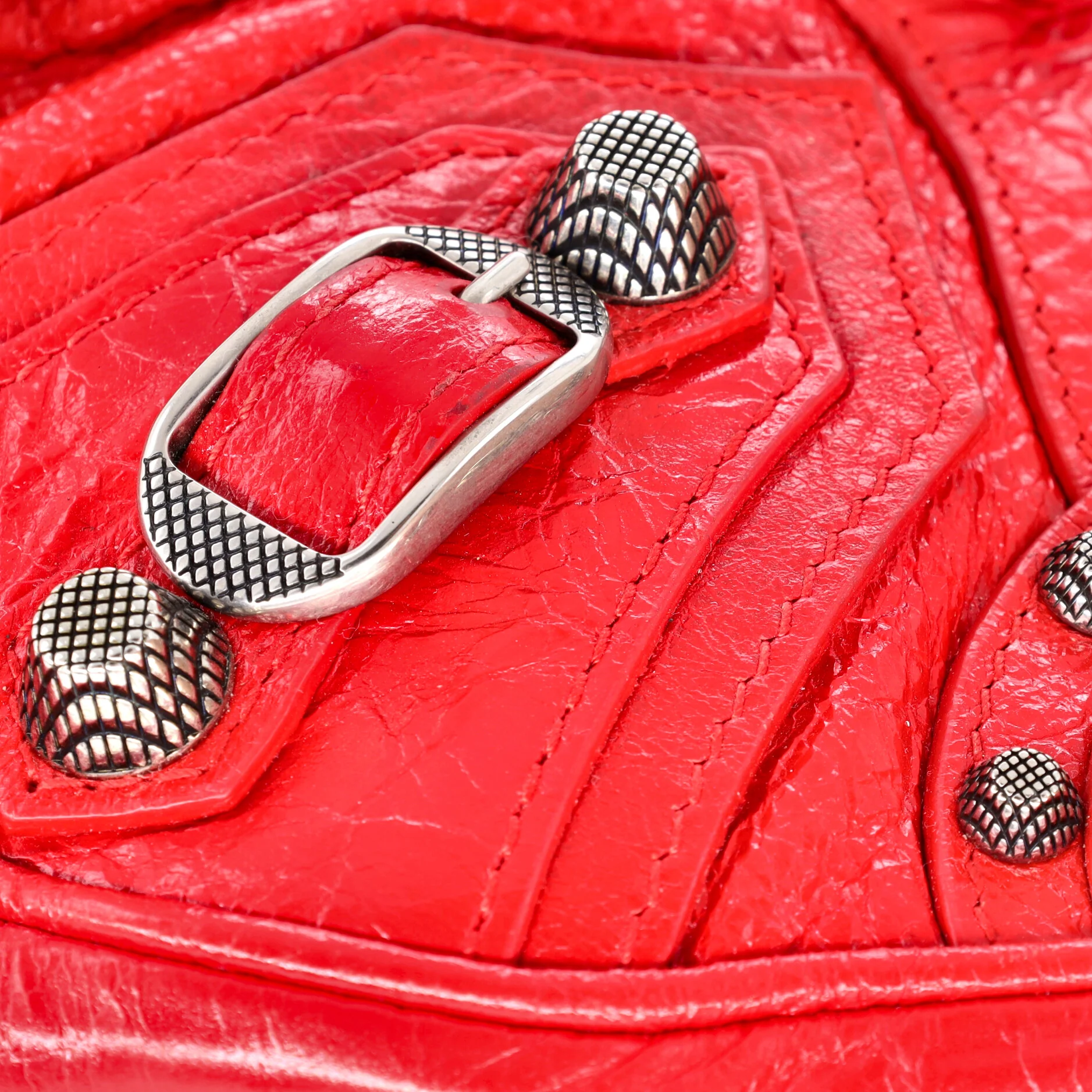 Le Cagole Giant Studs Shoulder Bag Leather XS - Image 8