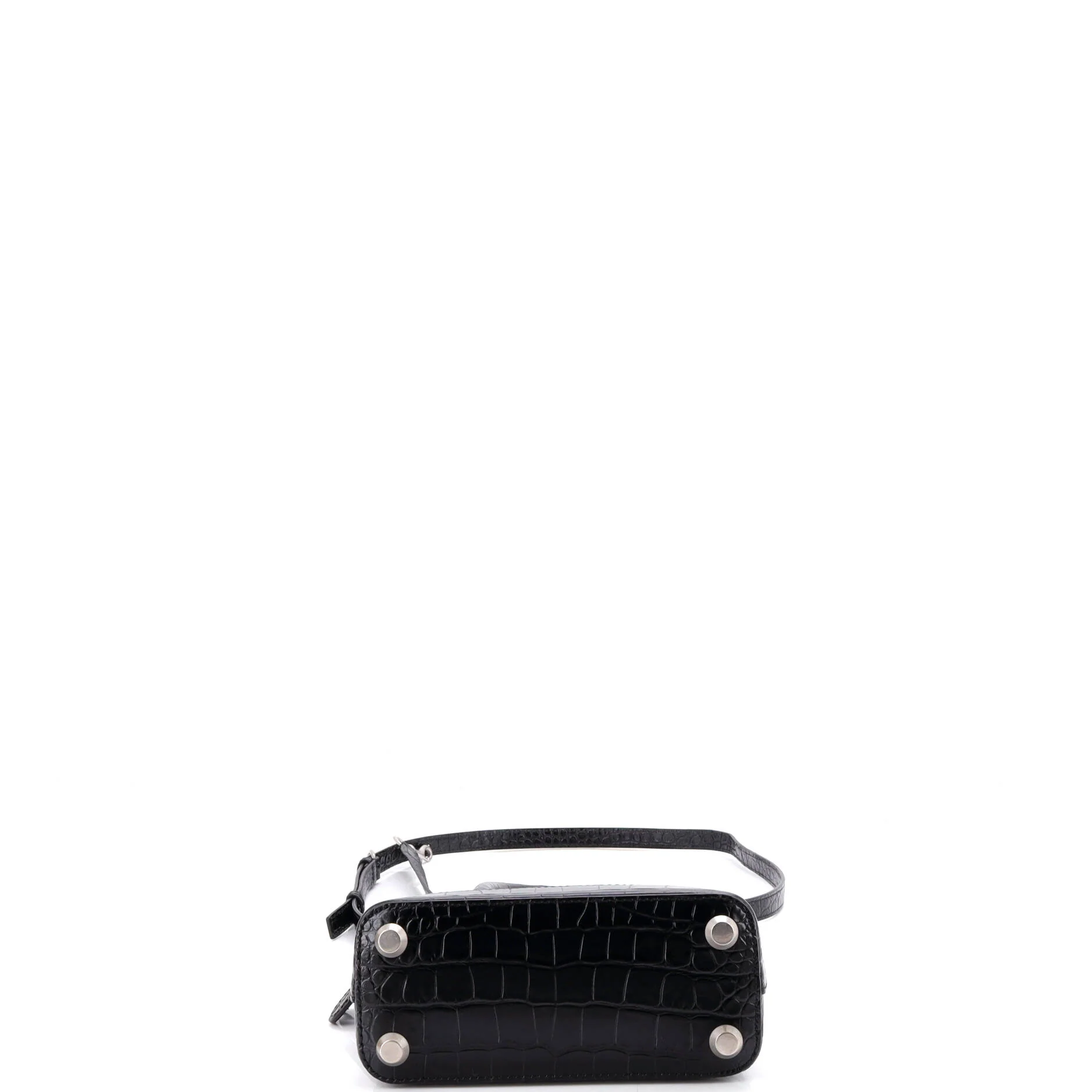 Logo Ville Bag Crocodile Embossed Leather XXS - Image 4
