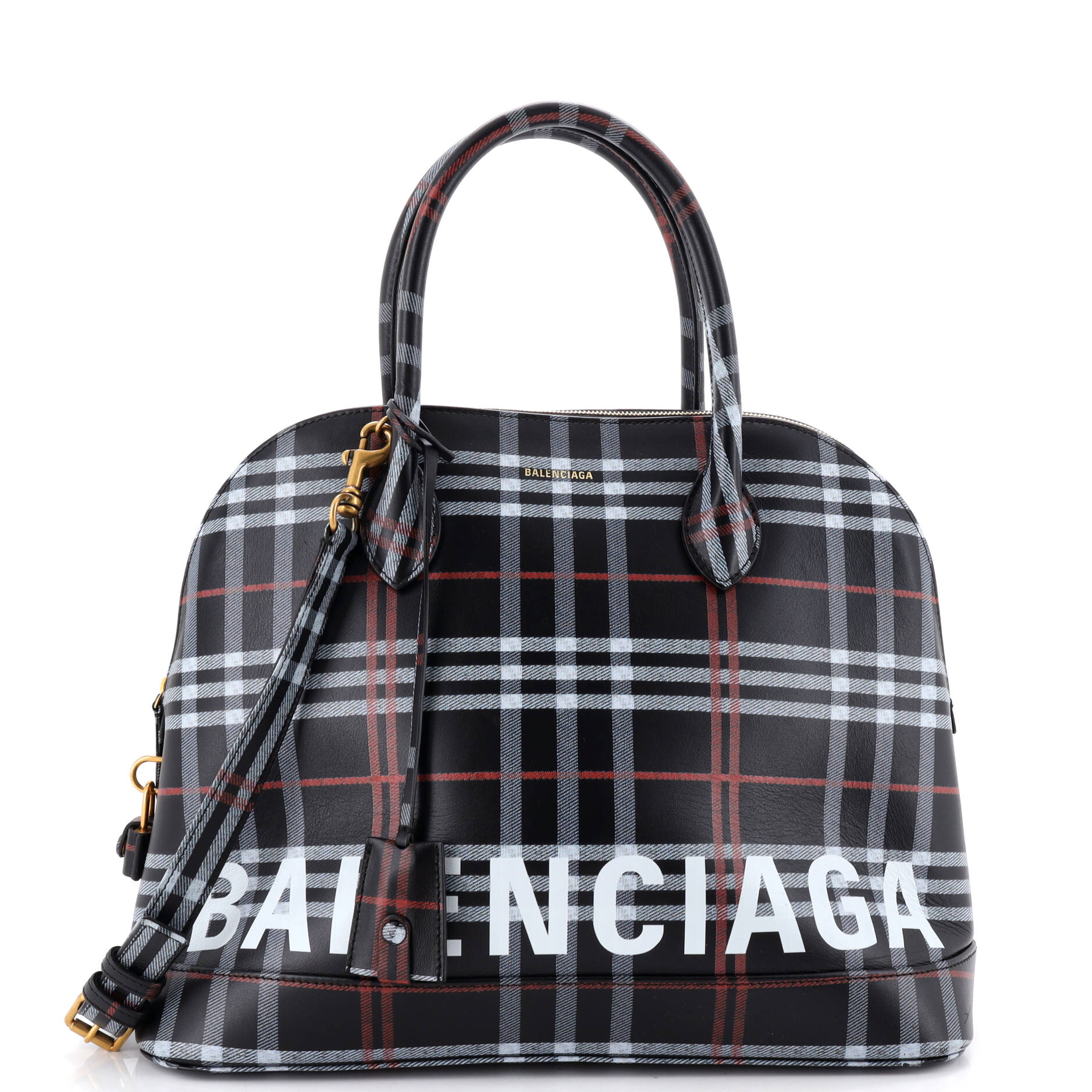 Logo Ville Bag Printed Leather Medium