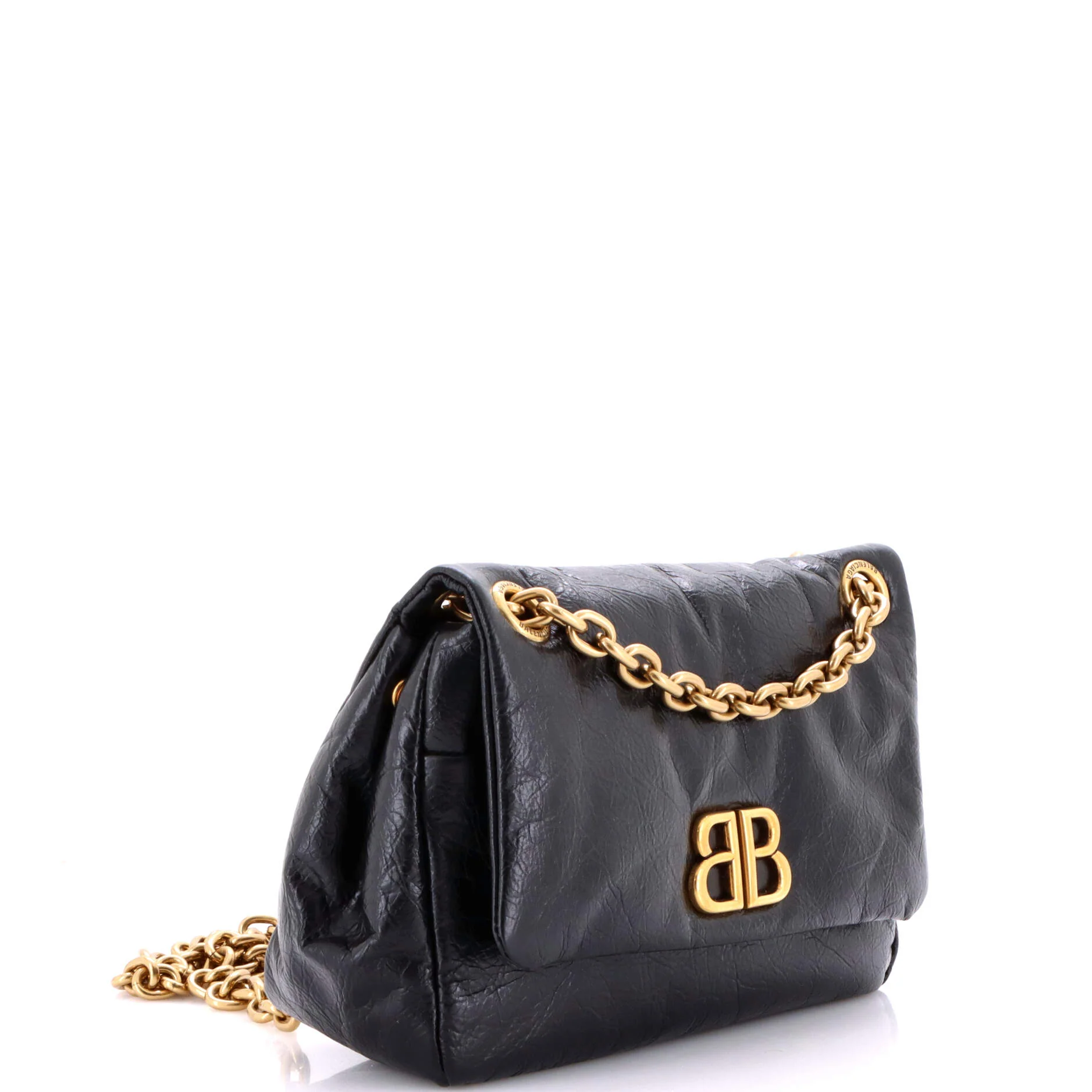 Monaco Chain Flap Shoulder Bag Leather Mini - Image 2