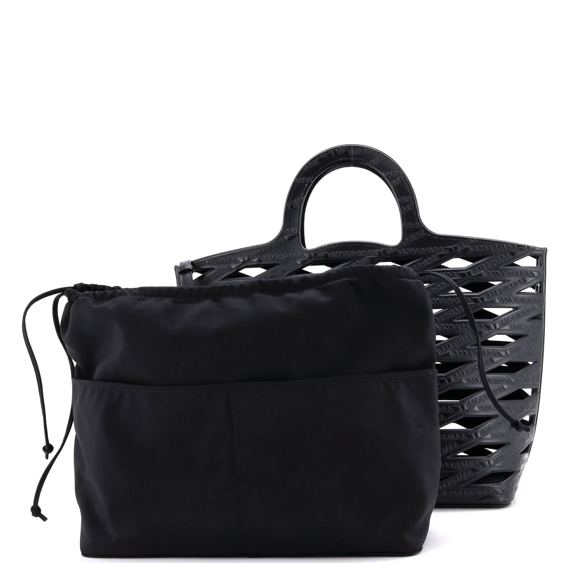 Neo Basket Bag Cutout Embossed Leather Large - Image 2