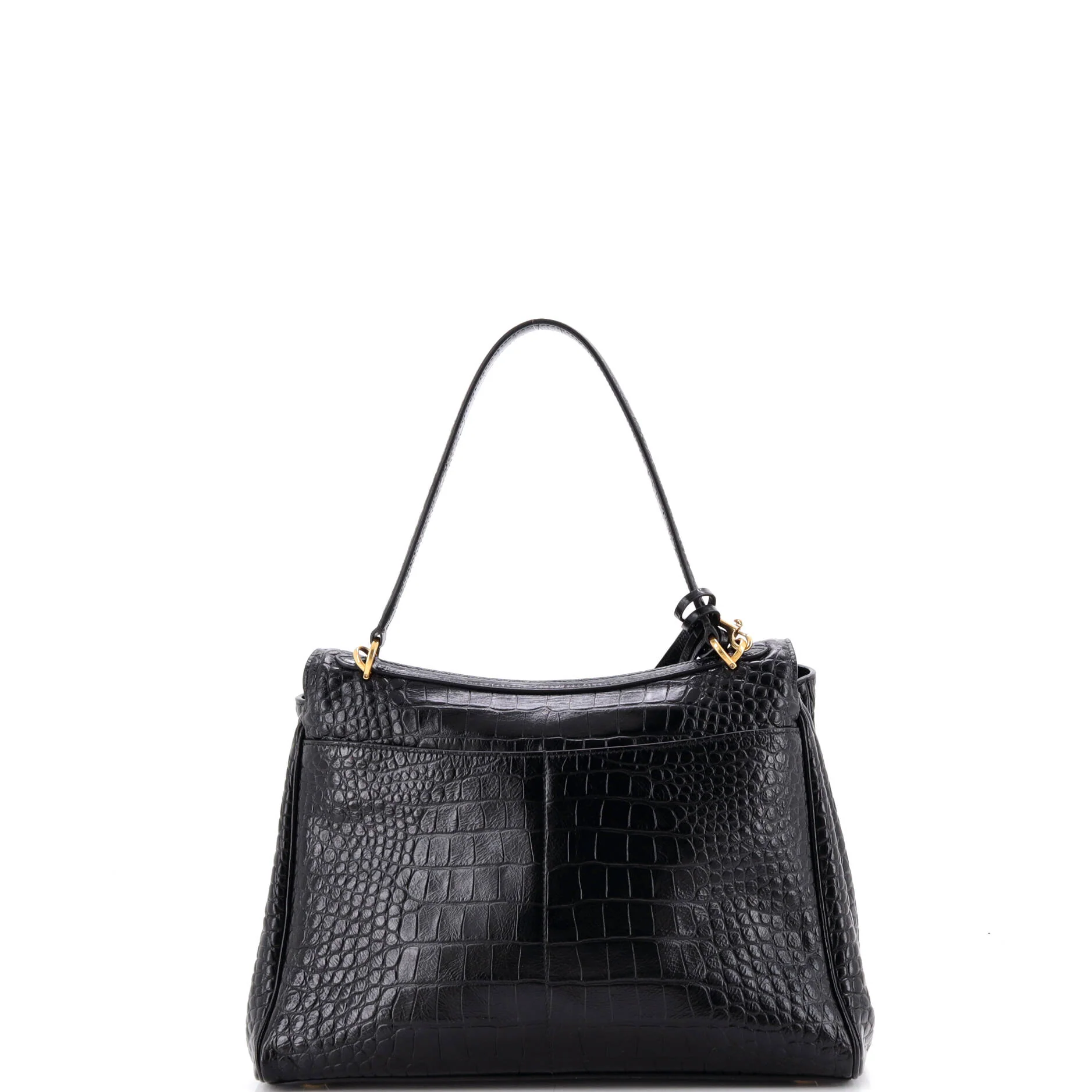 Rodeo Shoulder Bag Crocodile Embossed Leather Medium - Image 3