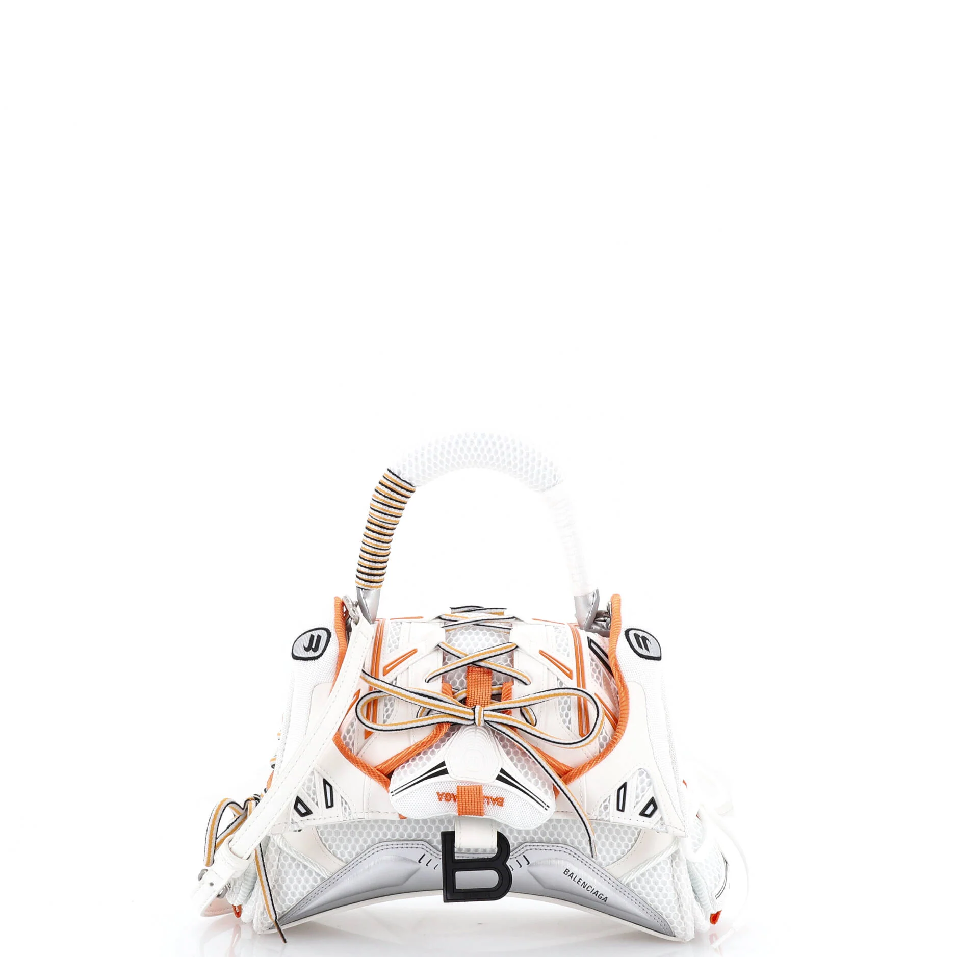 SneakerHead Top Handle Bag Mesh and Faux Leather Small