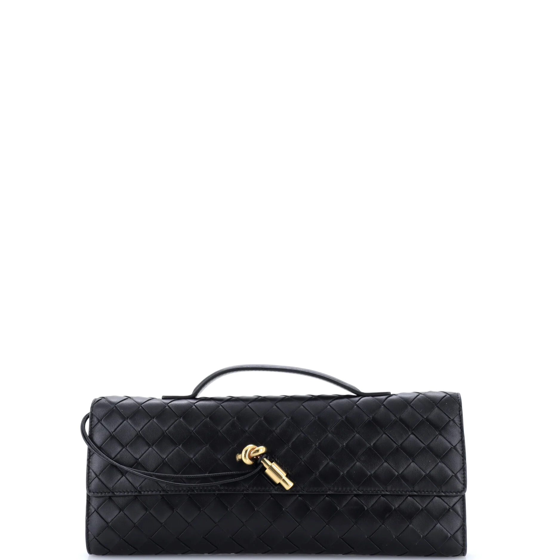 Andiamo Top Handle Clutch Intrecciato Nappa Long