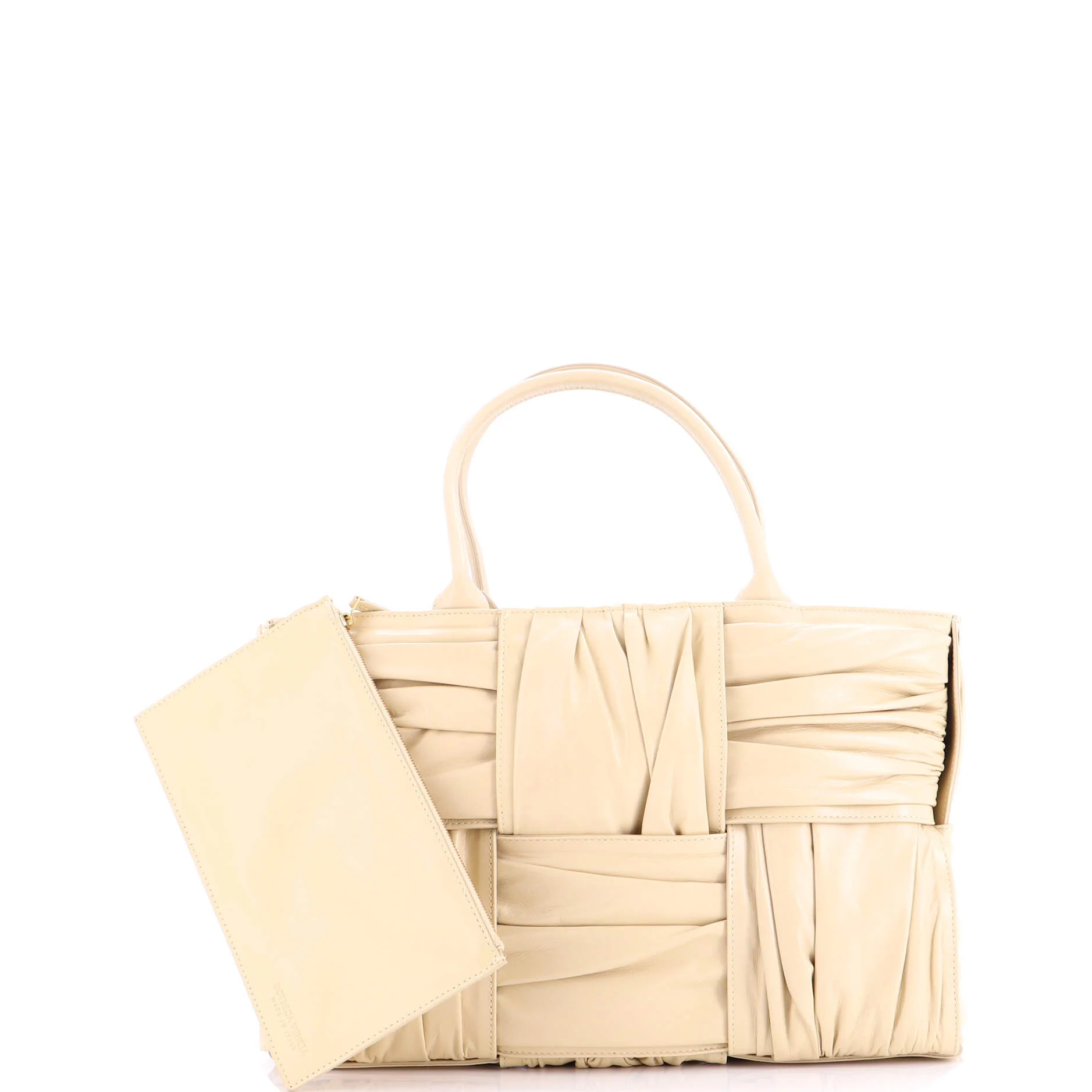 Arco Tote Maxi Intrecciato Plisse Leather Medium - Image 2
