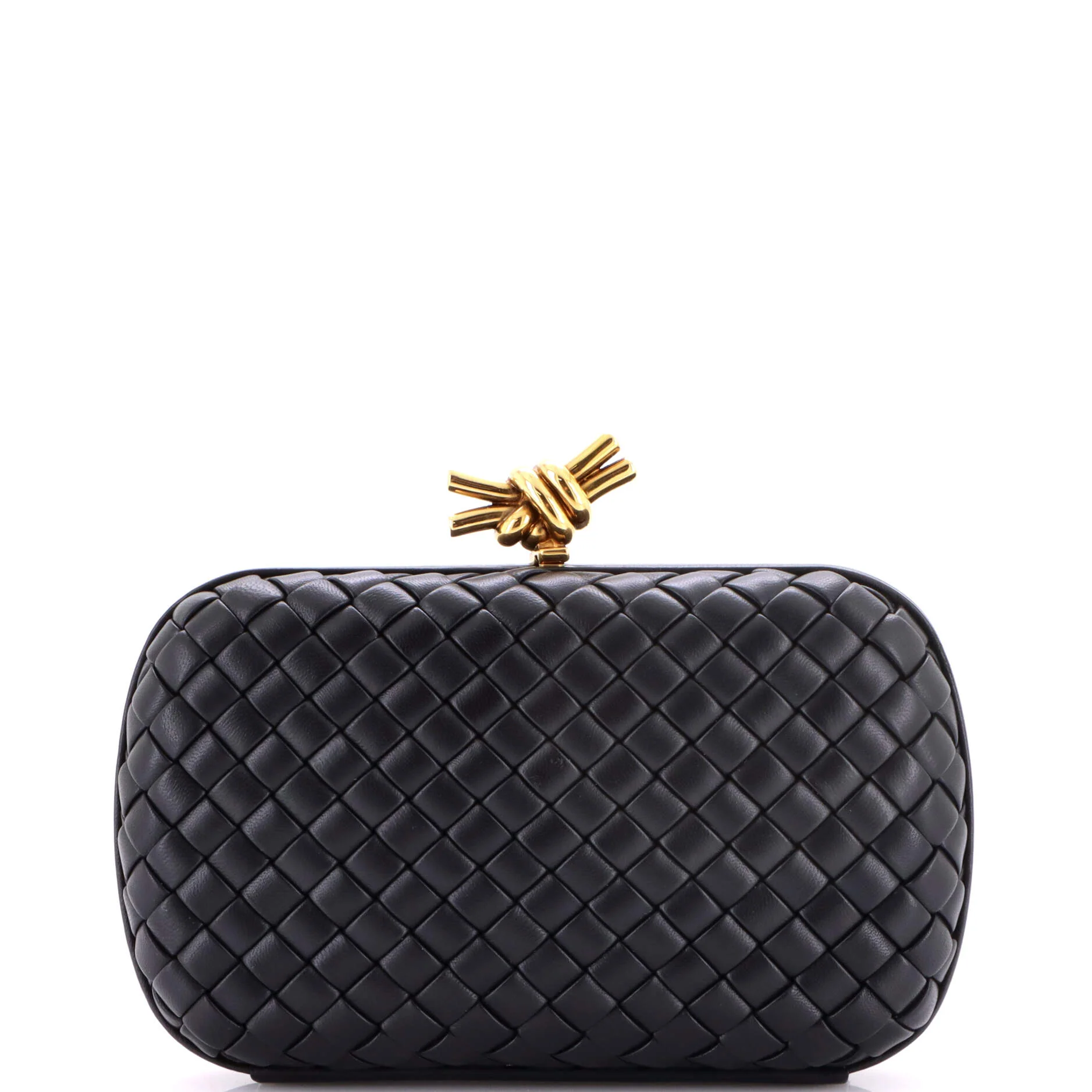 Box Knot Clutch NM Intrecciato Nappa Small