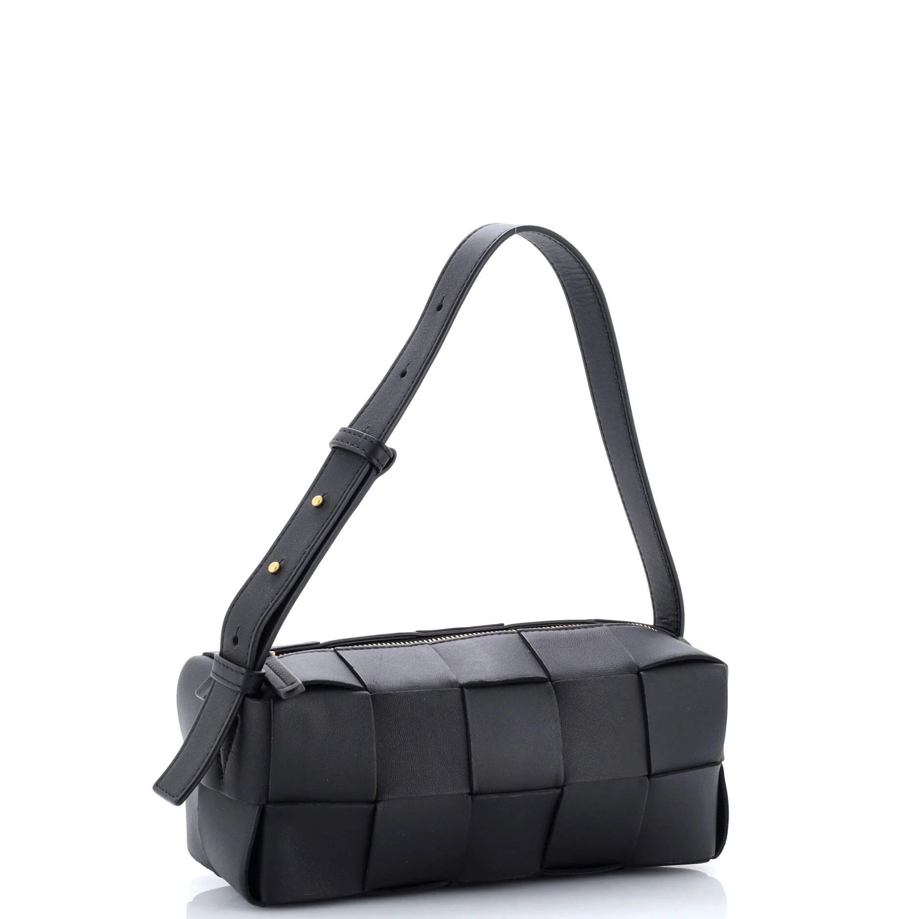 Brick Cassette Shoulder Bag Maxi Intrecciato Leather Small - Image 2