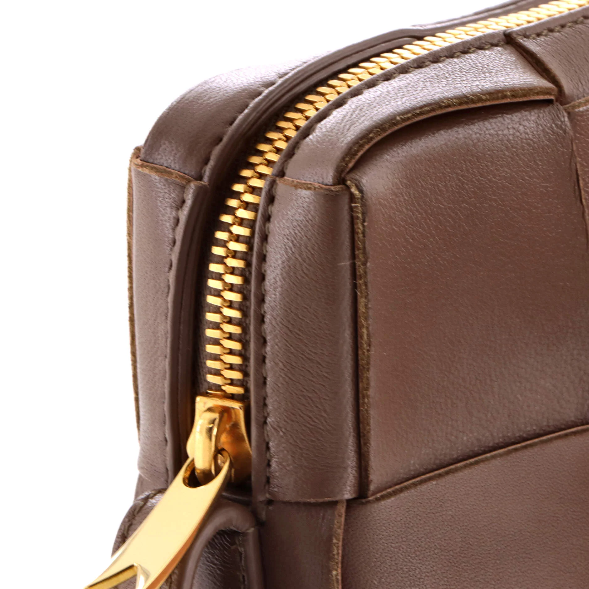 Brick Cassette Shoulder Bag Maxi Intrecciato Leather Small - Image 6