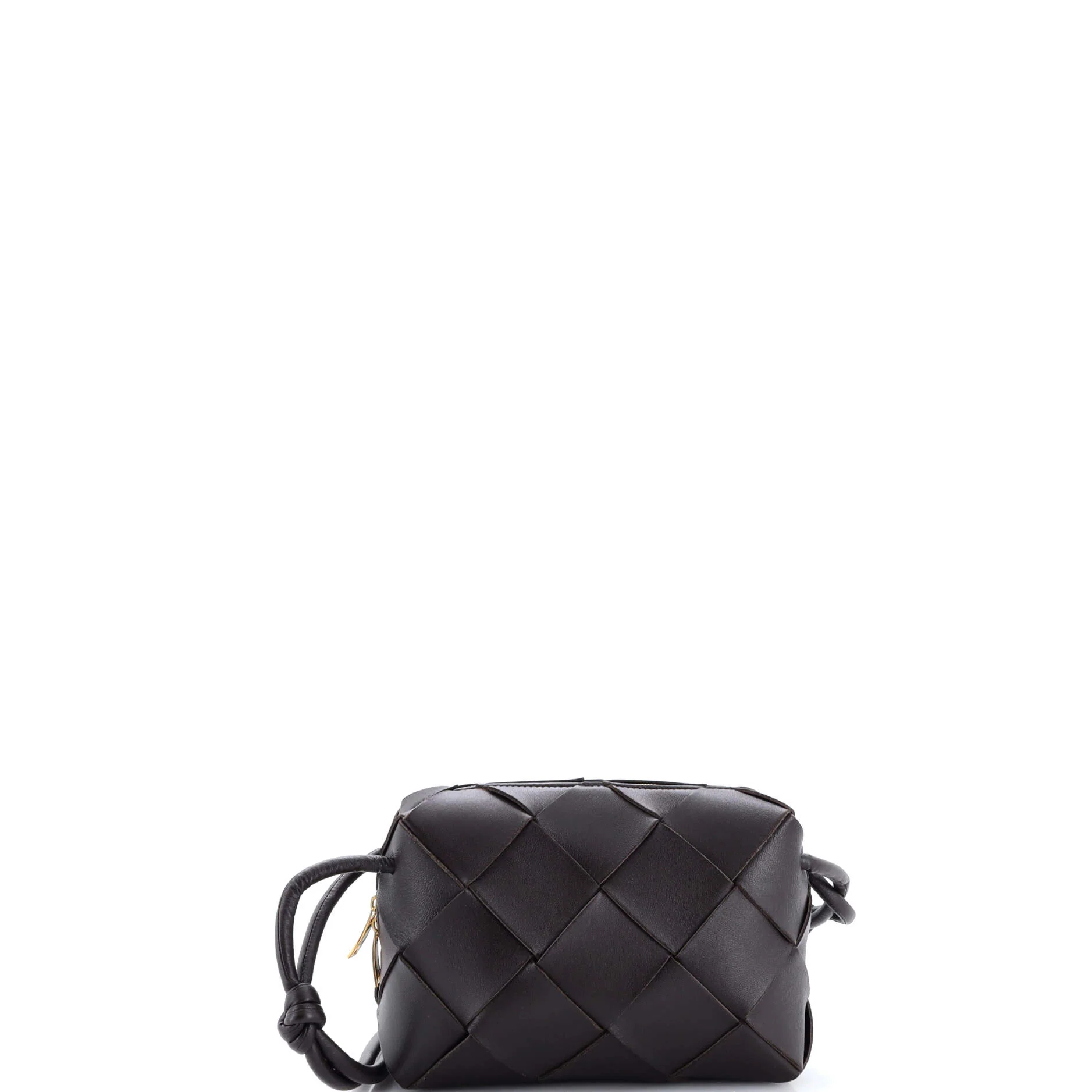 Cassette Camera Crossbody Bag Maxi Intrecciato Leather Small