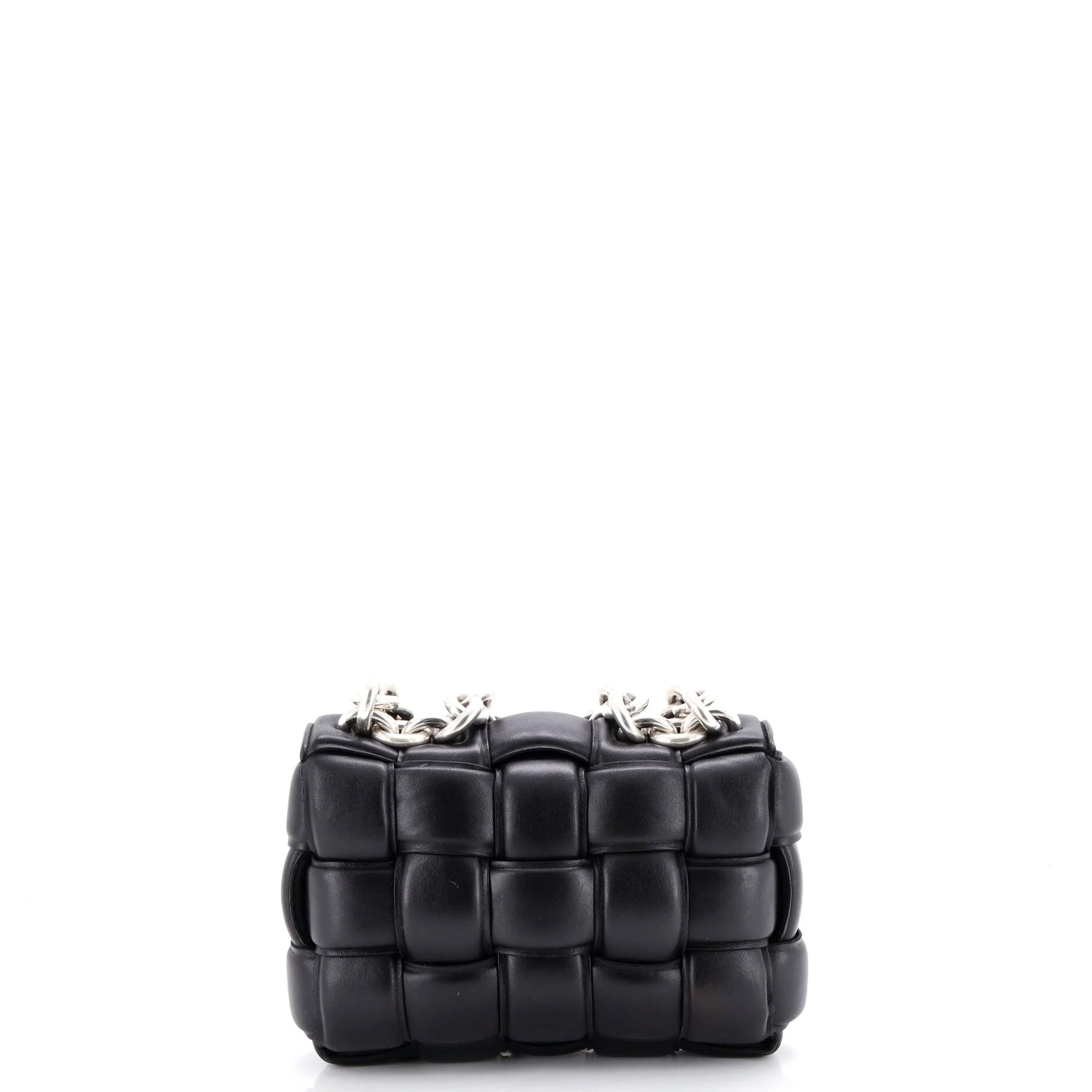 Cassette Chain Crossbody Bag Padded Maxi Intrecciato Leather - Image 3