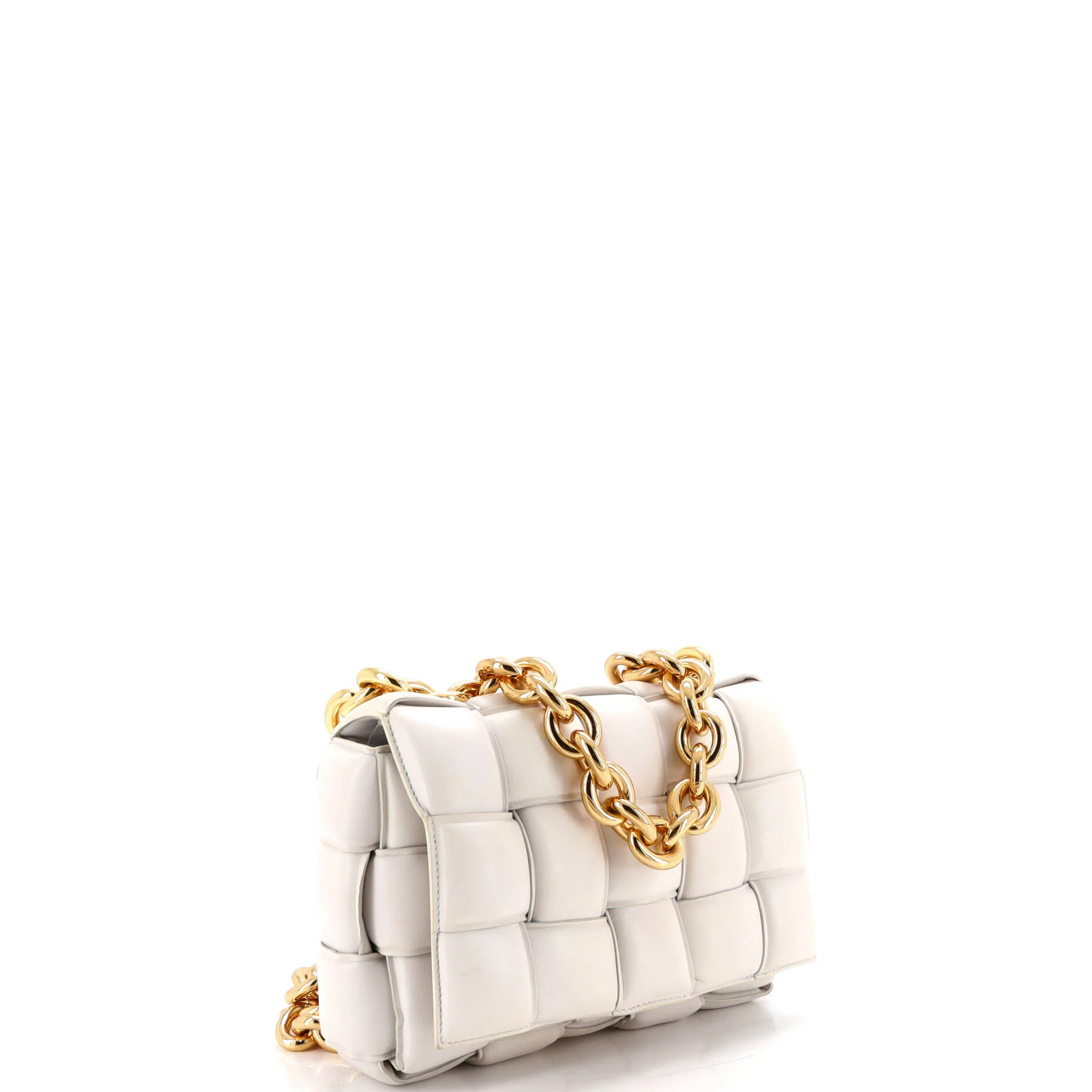 Cassette Chain Crossbody Bag Padded Maxi Intrecciato Leather - Image 2