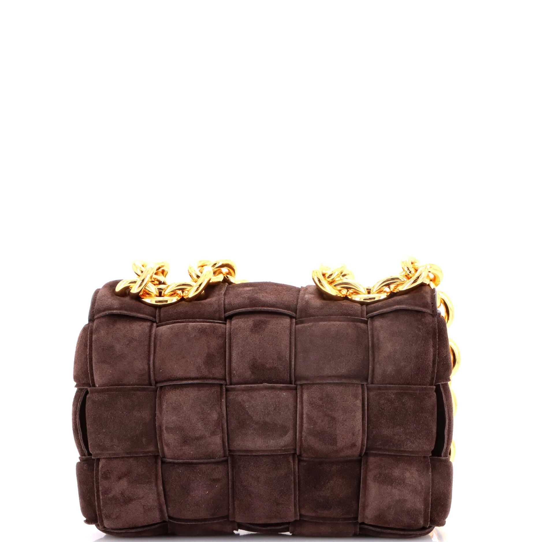 Cassette Chain Crossbody Bag Padded Maxi Intrecciato Suede - Image 3