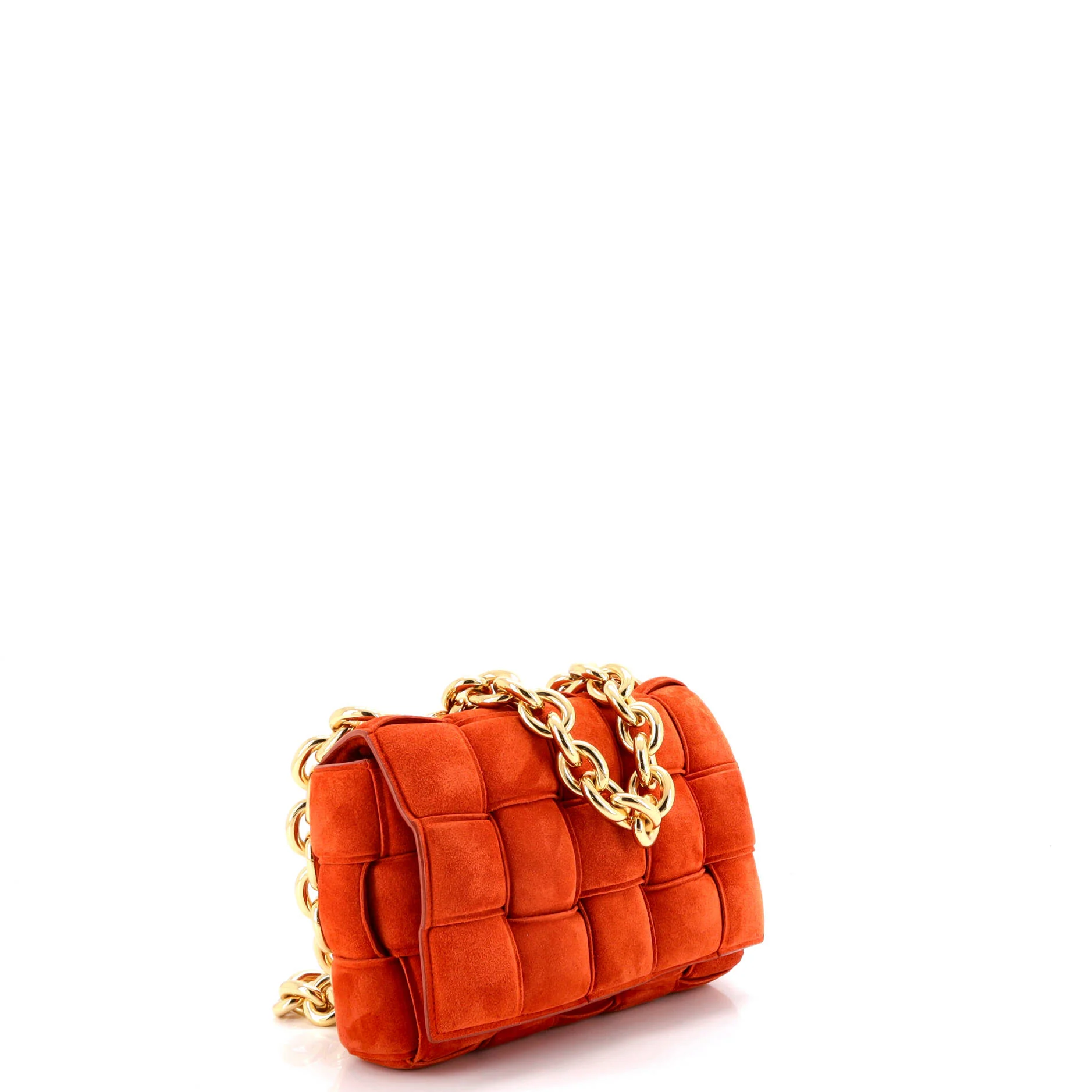 Cassette Chain Crossbody Bag Padded Maxi Intrecciato Suede - Image 2