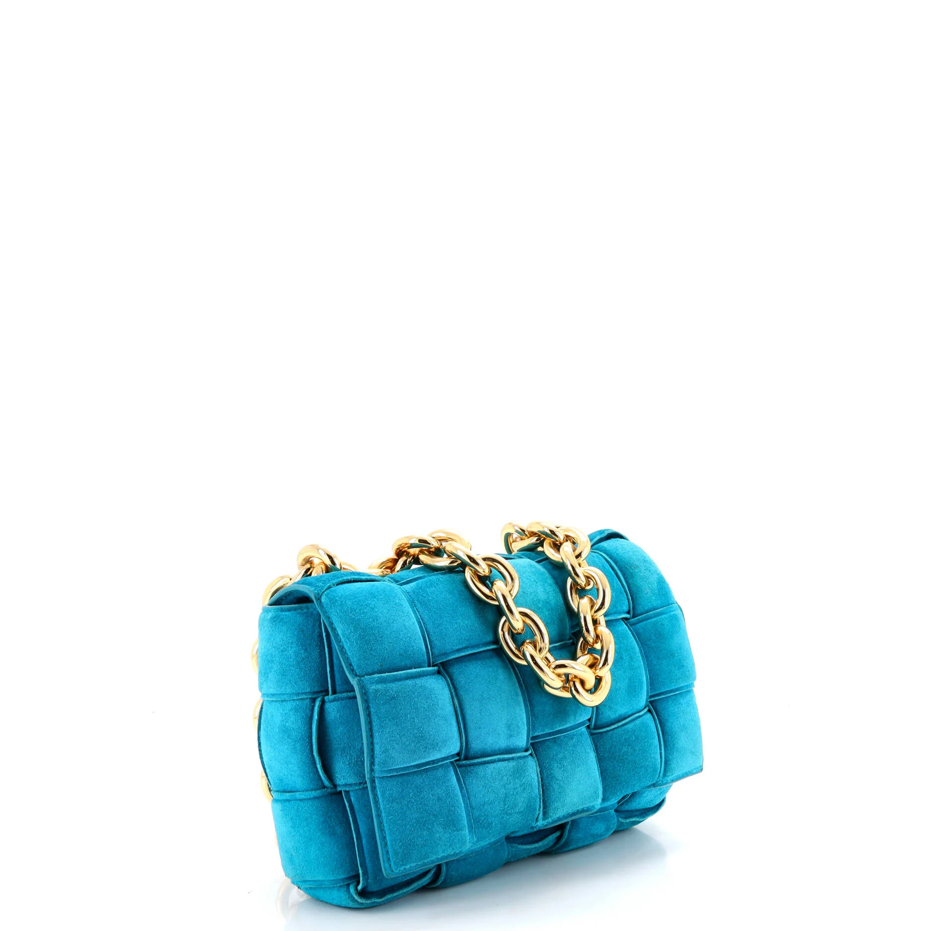 Cassette Chain Crossbody Bag Padded Maxi Intrecciato Suede - Image 2
