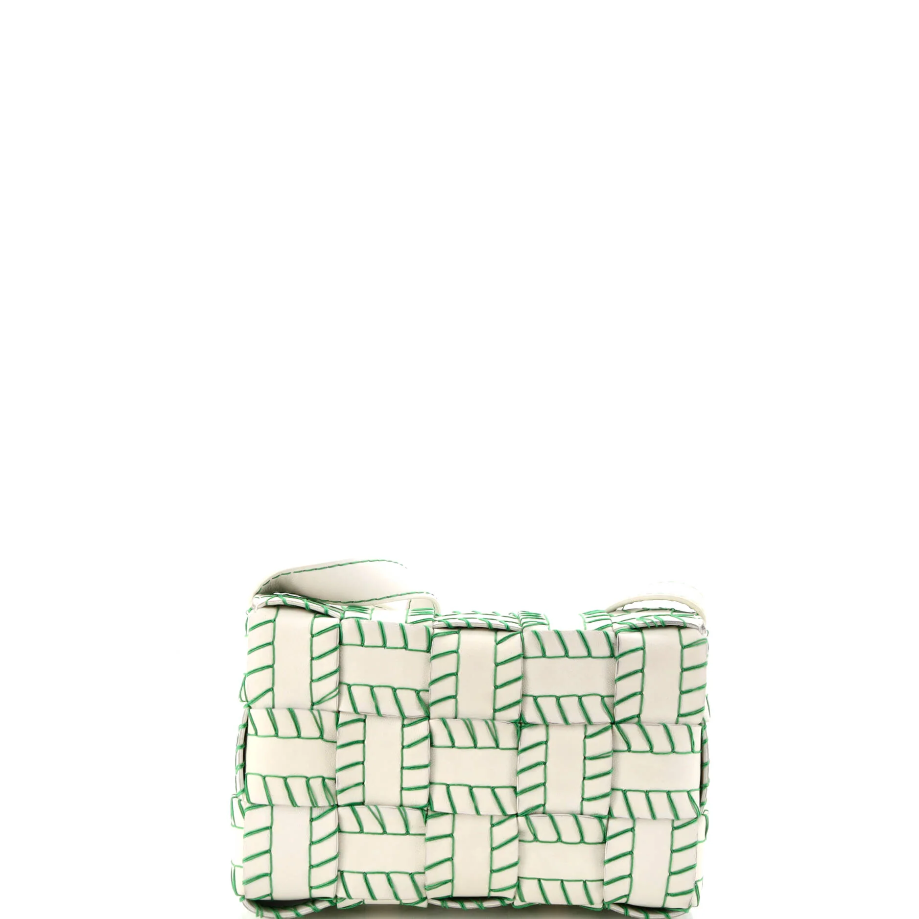 Cassette Crossbody Bag Baseball Stitch Maxi Intrecciato Leather Medium - Image 3