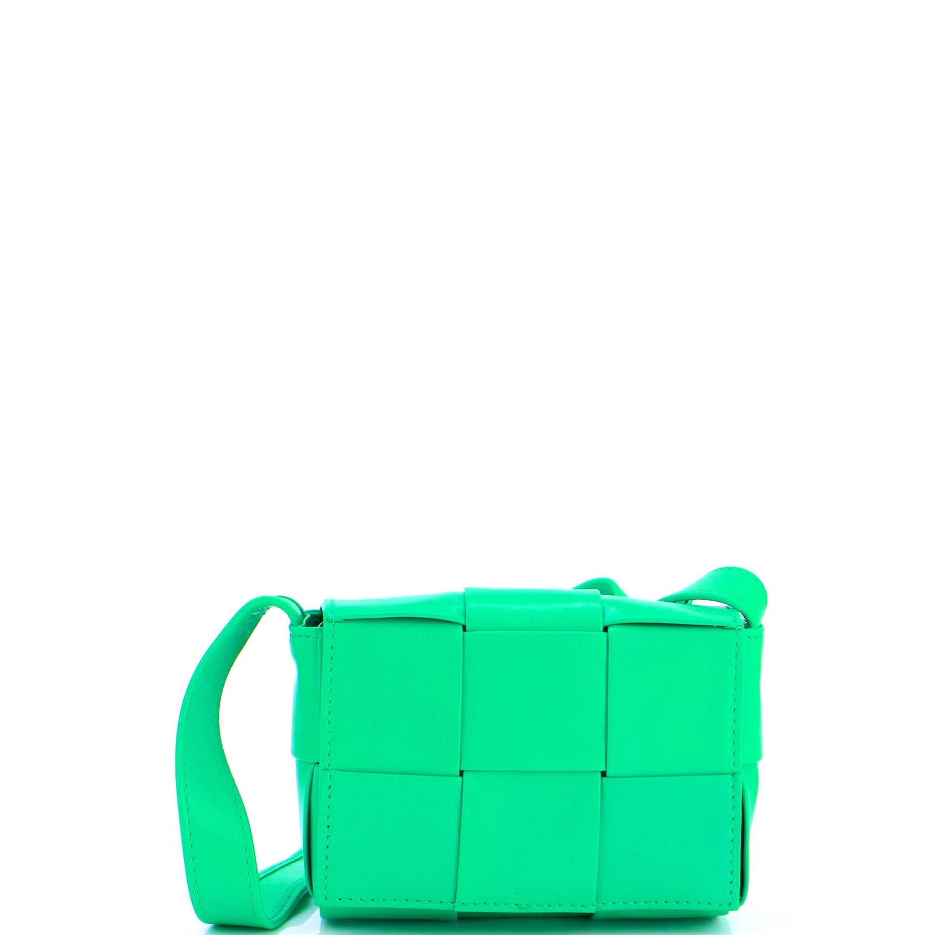 Cassette Crossbody Bag Maxi Intrecciato Leather Candy