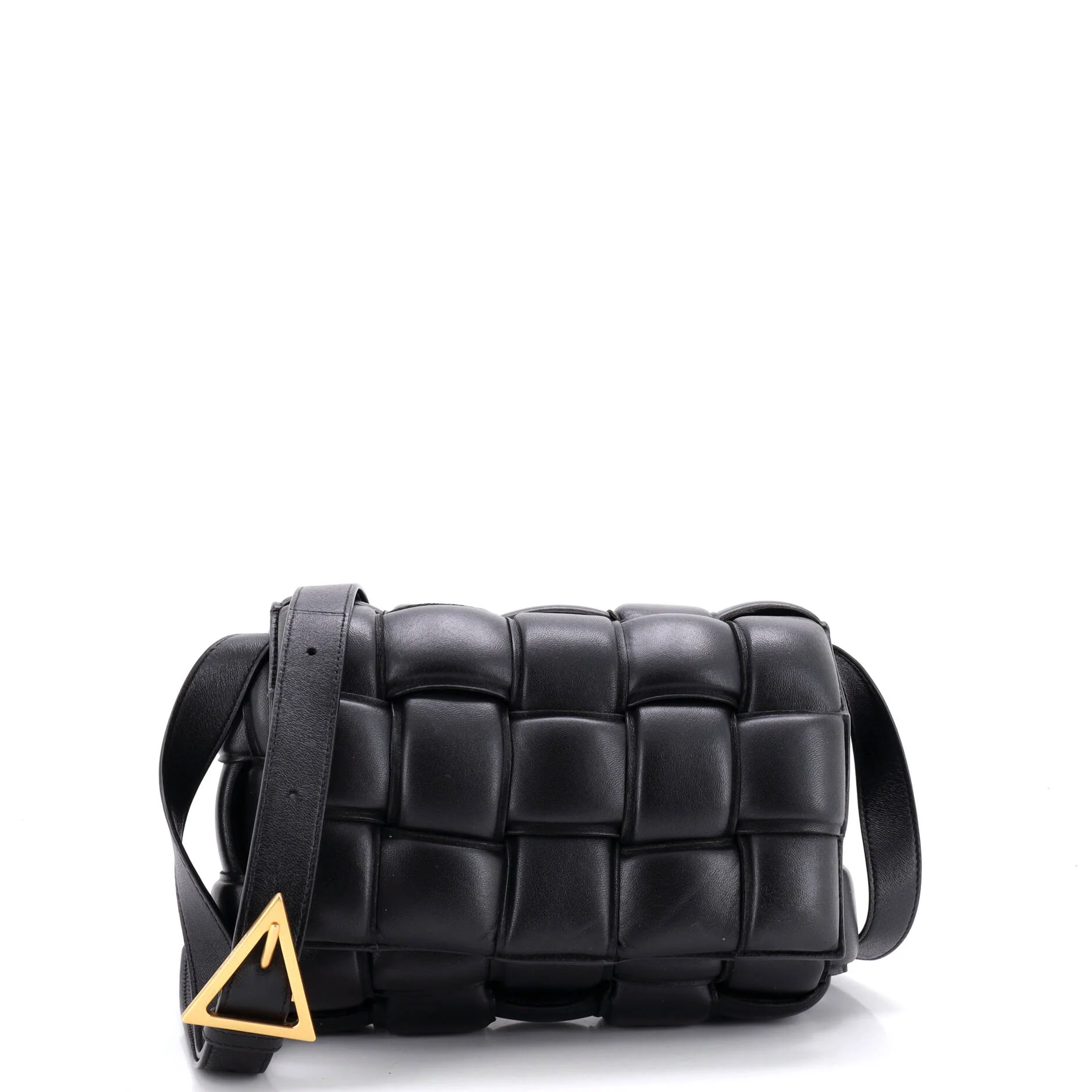 Cassette Crossbody Bag Padded Maxi Intrecciato Leather Small