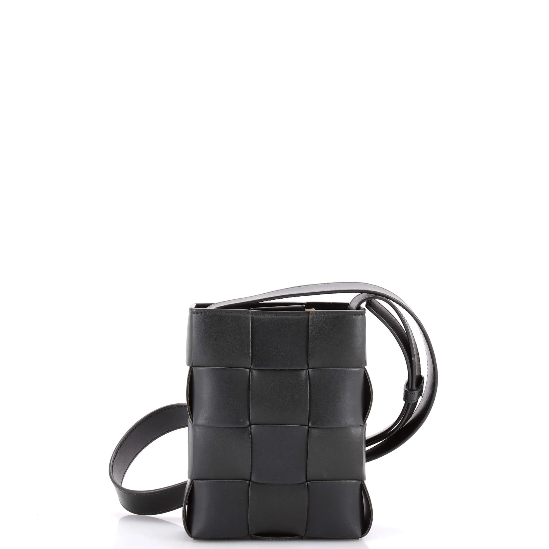 Cassette Phone Holder Crossbody Bag Maxi Intrecciato Leather - Image 3