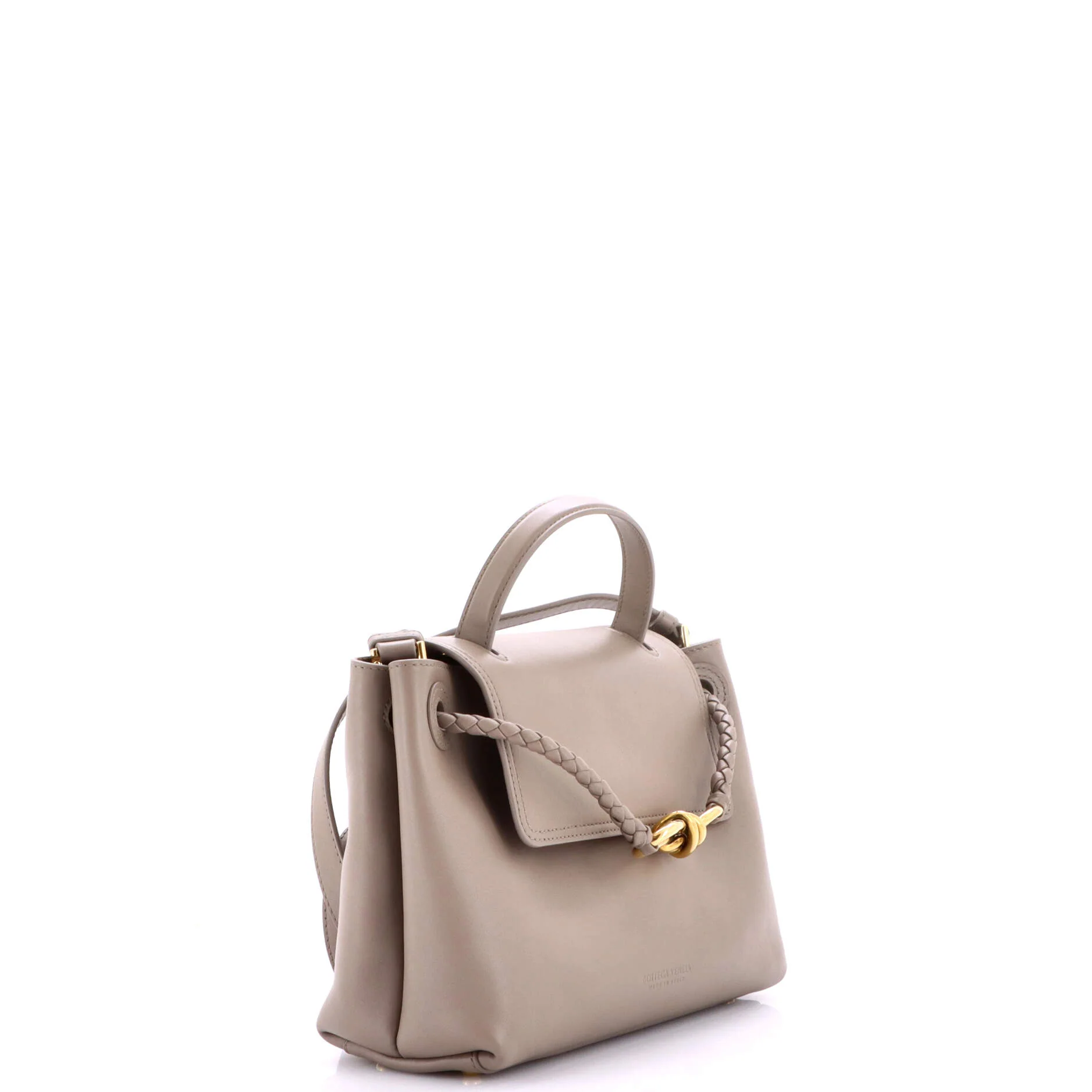 Ciao Ciao Top Handle Bag Leather with Intrecciato Detail Small - Image 2