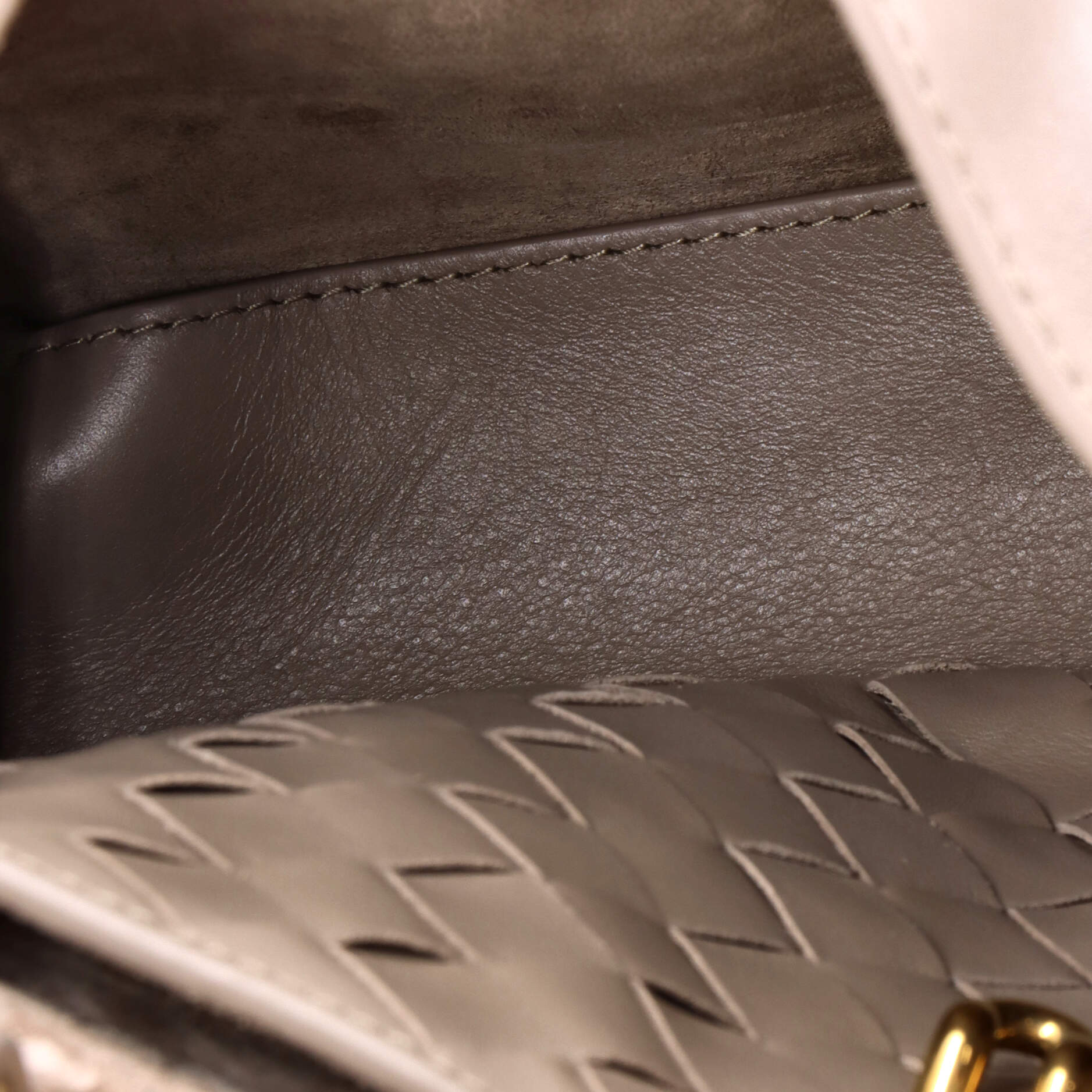 Ciao Ciao Top Handle Bag Leather with Intrecciato Detail Small - Image 5