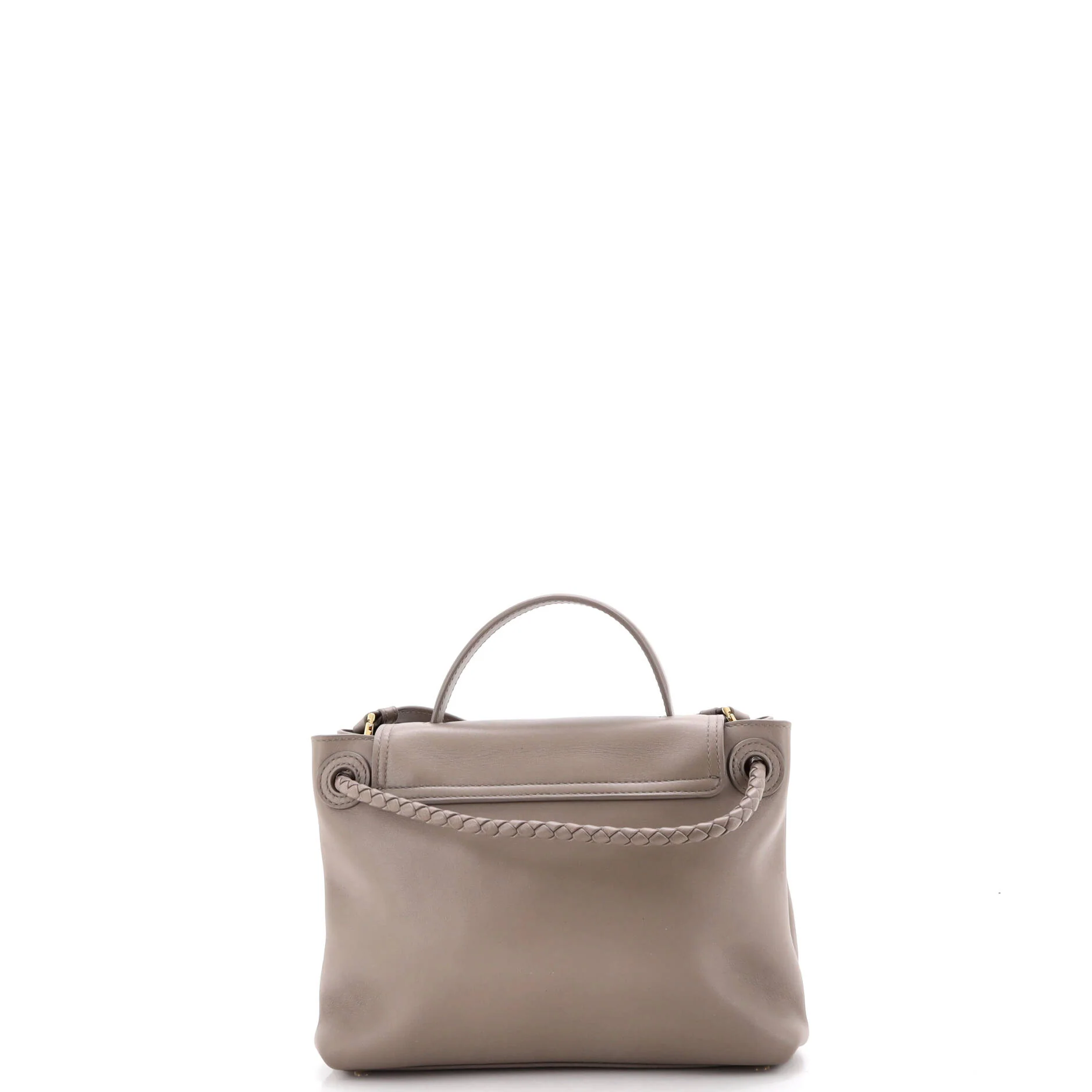 Ciao Ciao Top Handle Bag Leather with Intrecciato Detail Small - Image 3