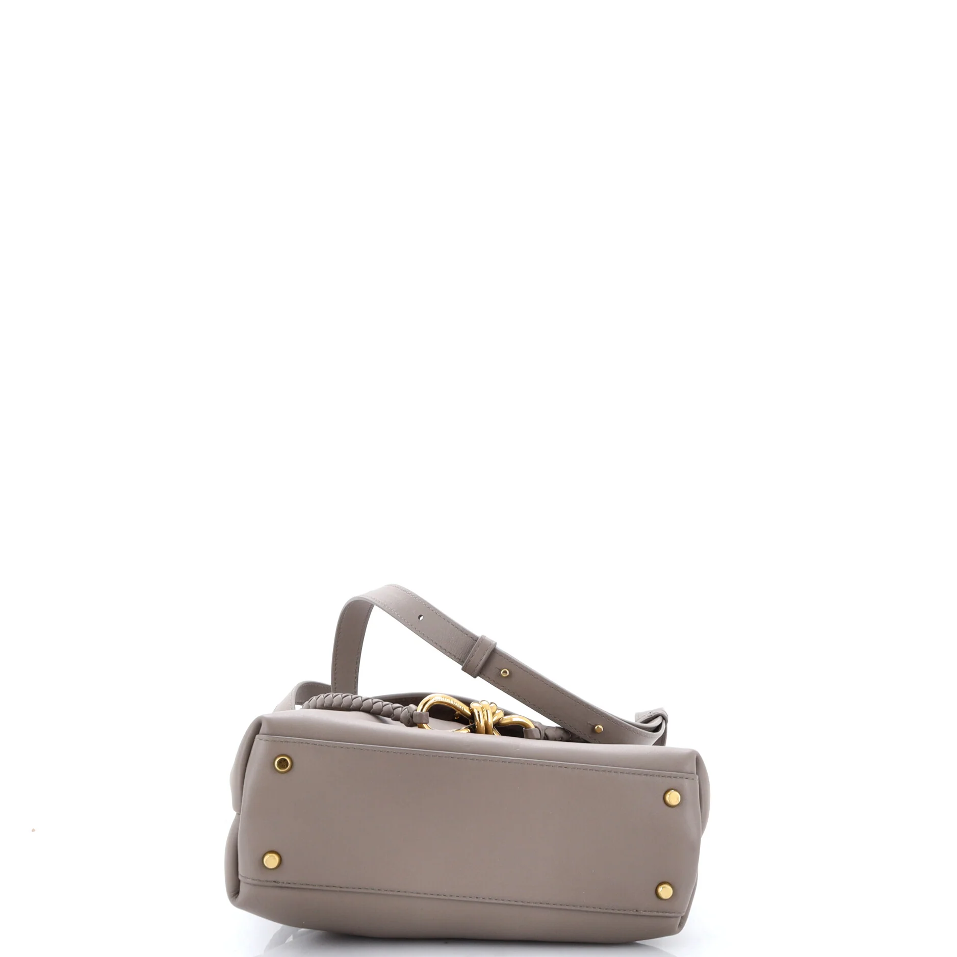 Ciao Ciao Top Handle Bag Leather with Intrecciato Detail Small - Image 4