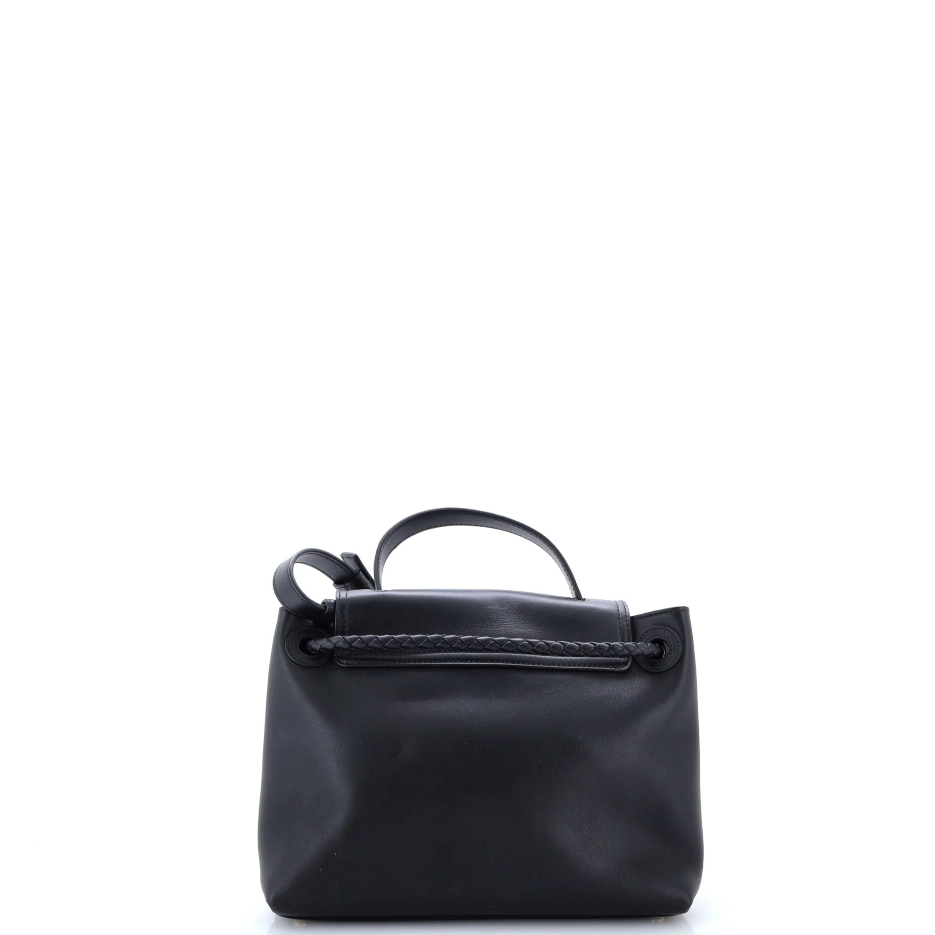 Ciao Ciao Top Handle Bag Leather with Intrecciato Detail Small - Image 3