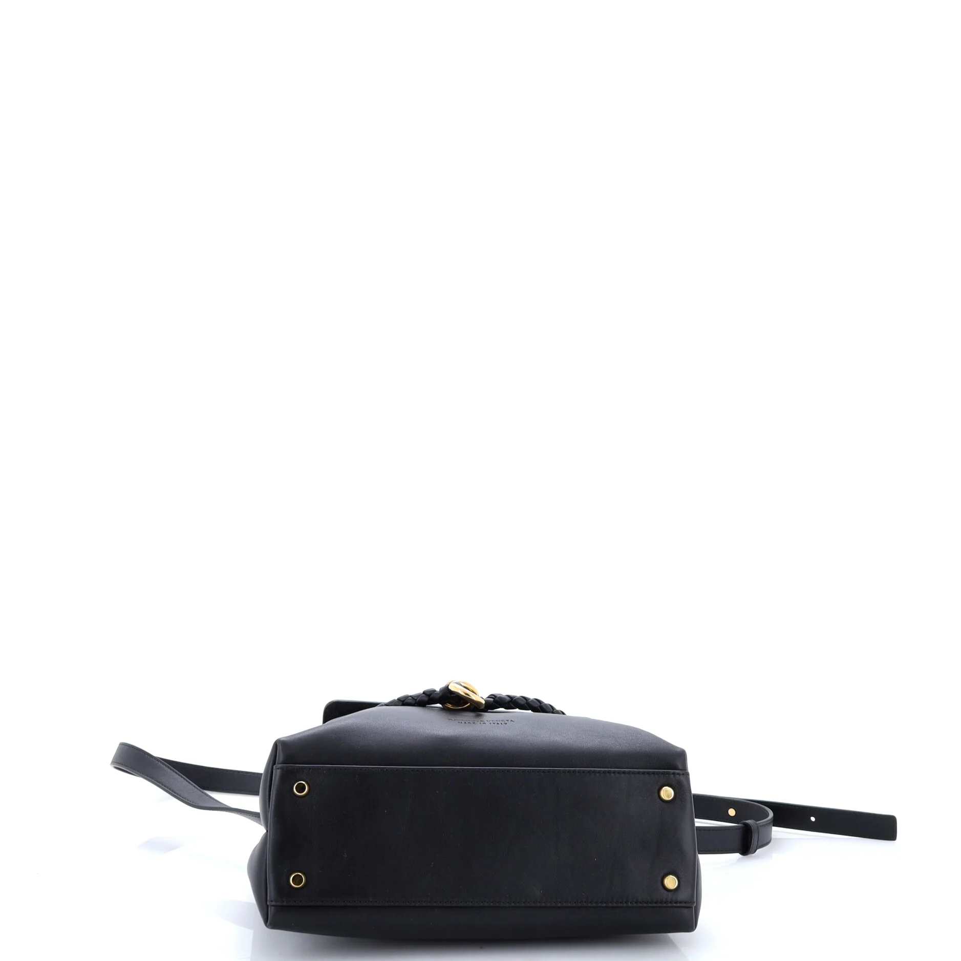 Ciao Ciao Top Handle Bag Leather with Intrecciato Detail Small - Image 4