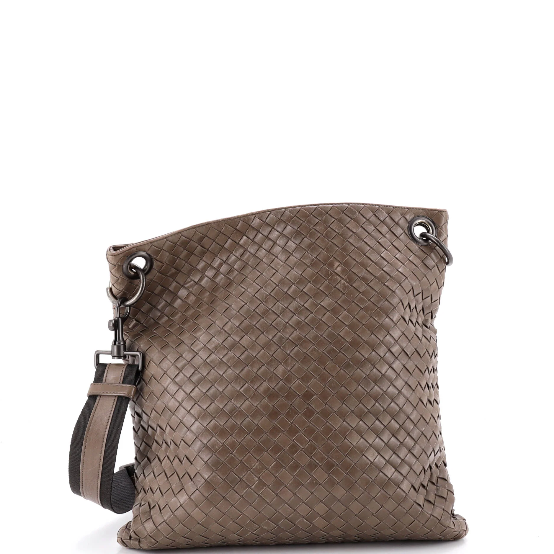 Flat Messenger Bag Intrecciato Nappa Medium