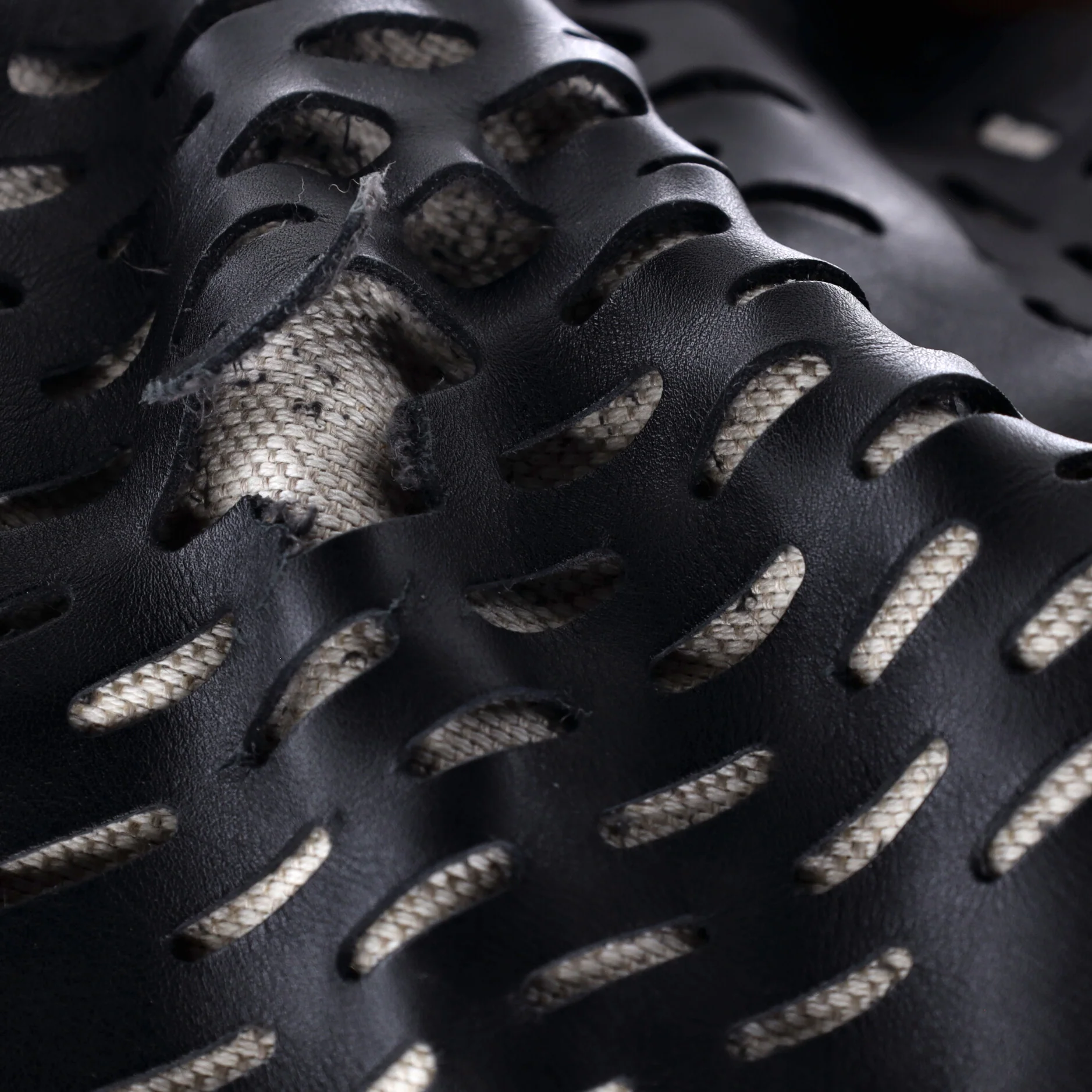 Fold Over Backpack Leather with Perforated Detail - Image 5