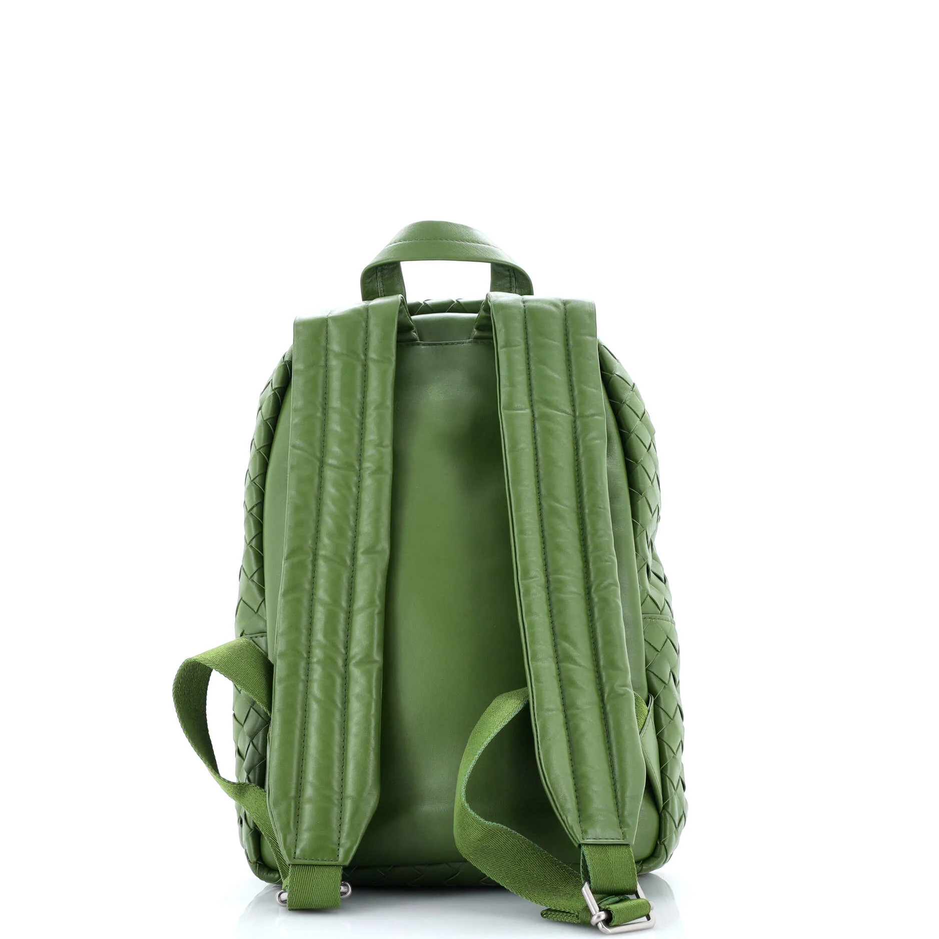 Front Pocket Backpack Intrecciato Leather Small - Image 3