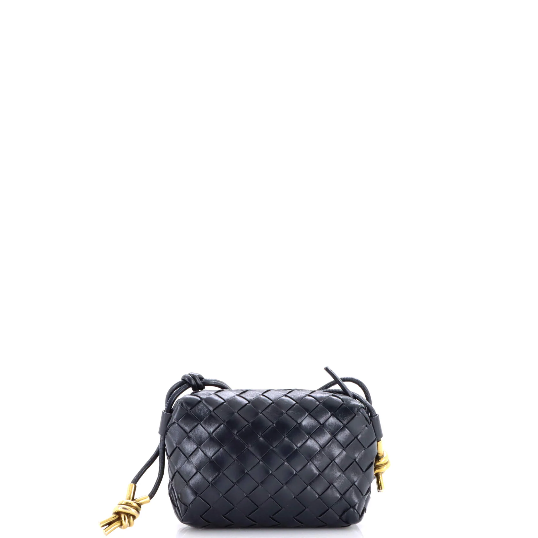 Loop Crossbody Bag Intrecciato Leather with Metal Knot Detail Mini - Image 3