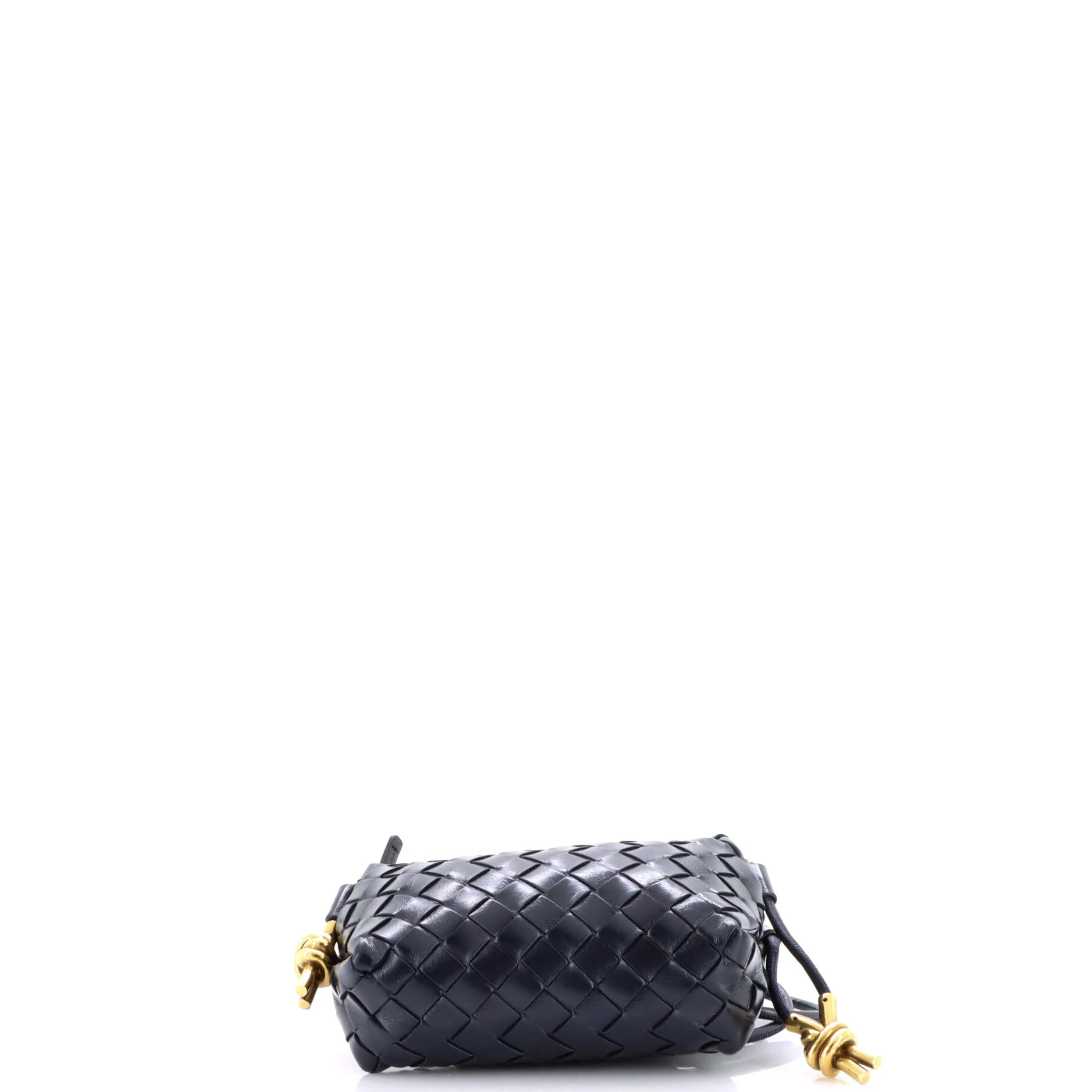 Loop Crossbody Bag Intrecciato Leather with Metal Knot Detail Mini - Image 4