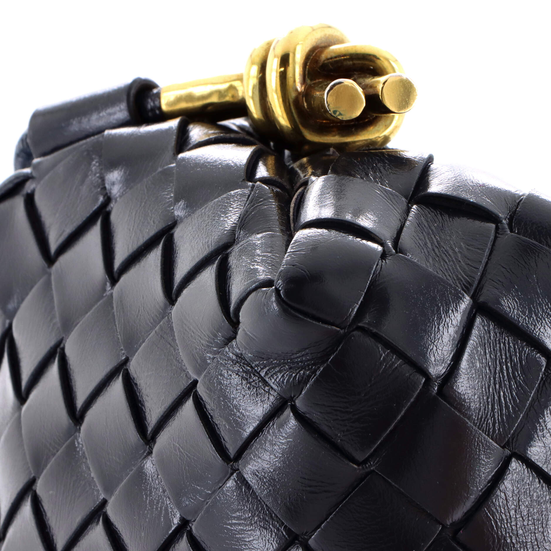Loop Crossbody Bag Intrecciato Leather with Metal Knot Detail Mini - Image 6